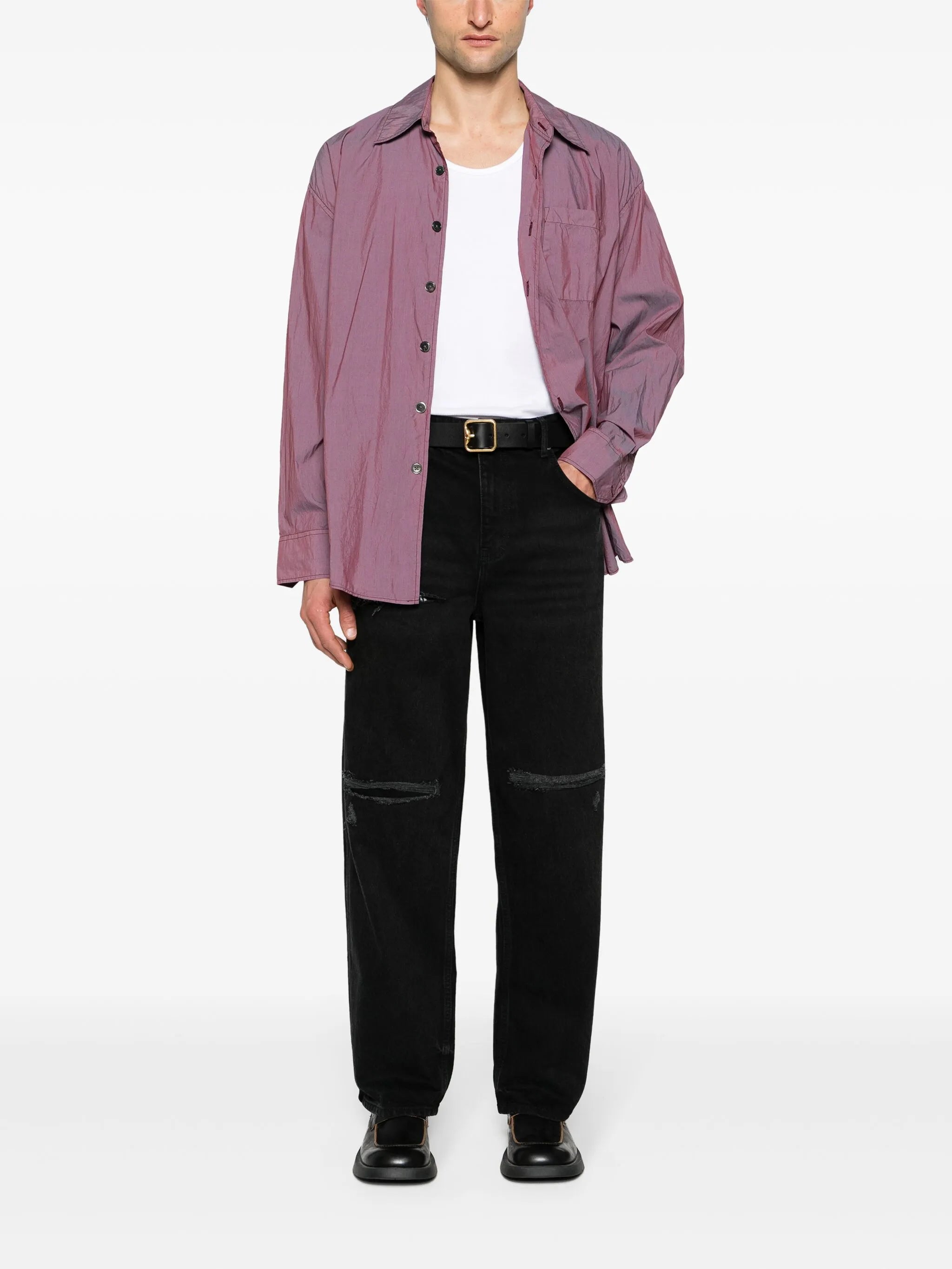 Borrowed cotton-blend shirt
