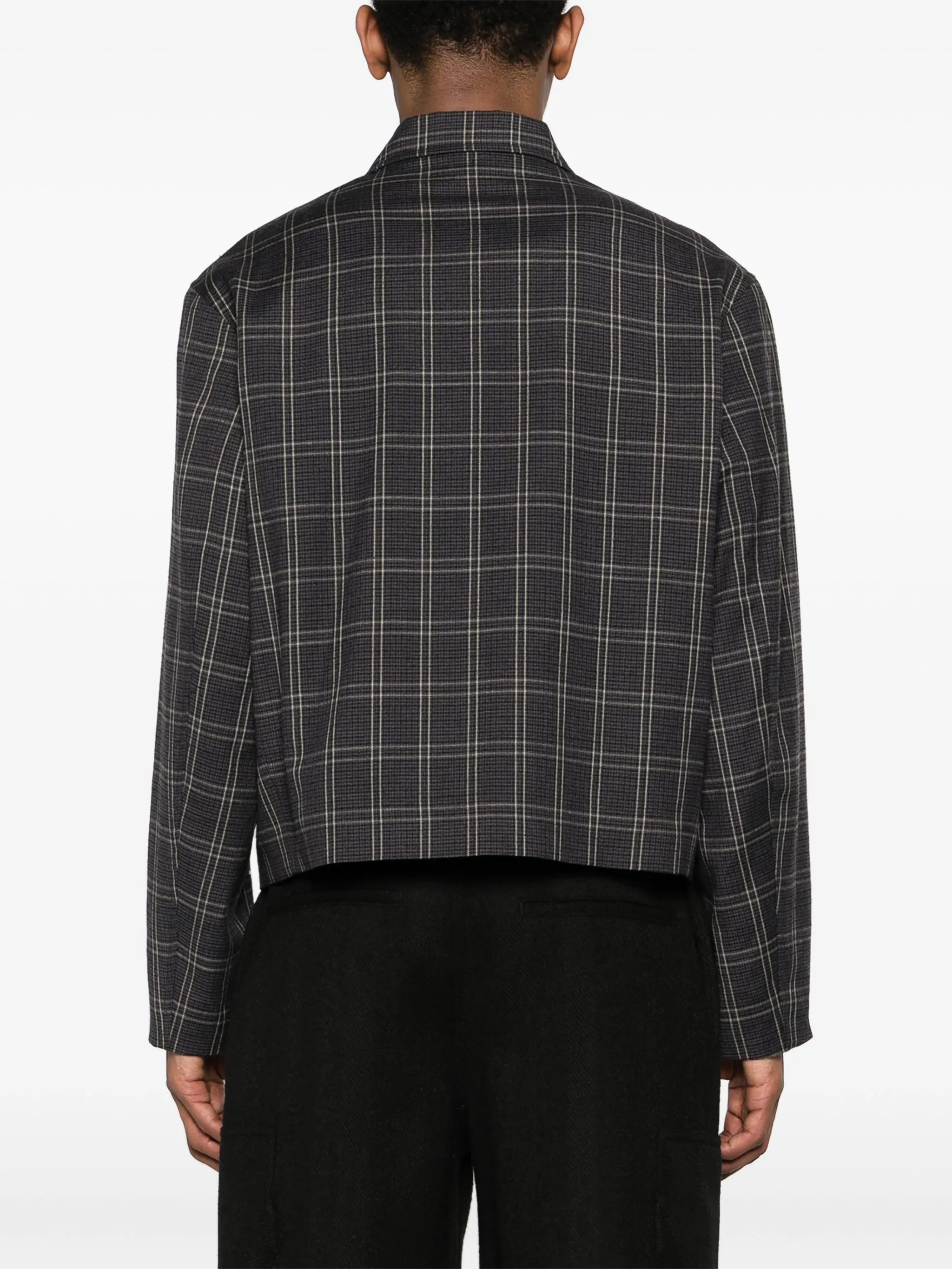 Mini plaid-check shirt jacket