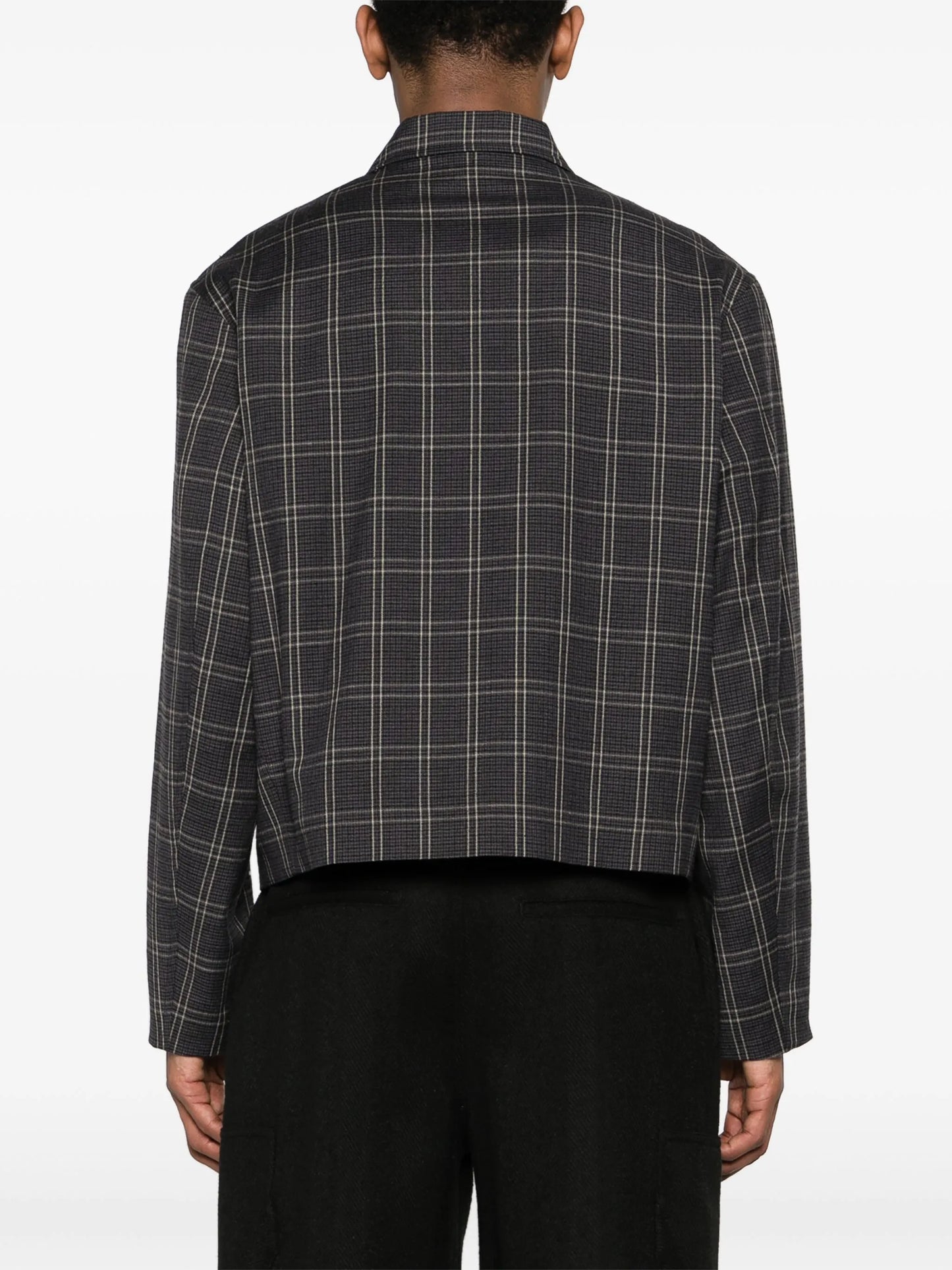 Mini plaid-check shirt jacket