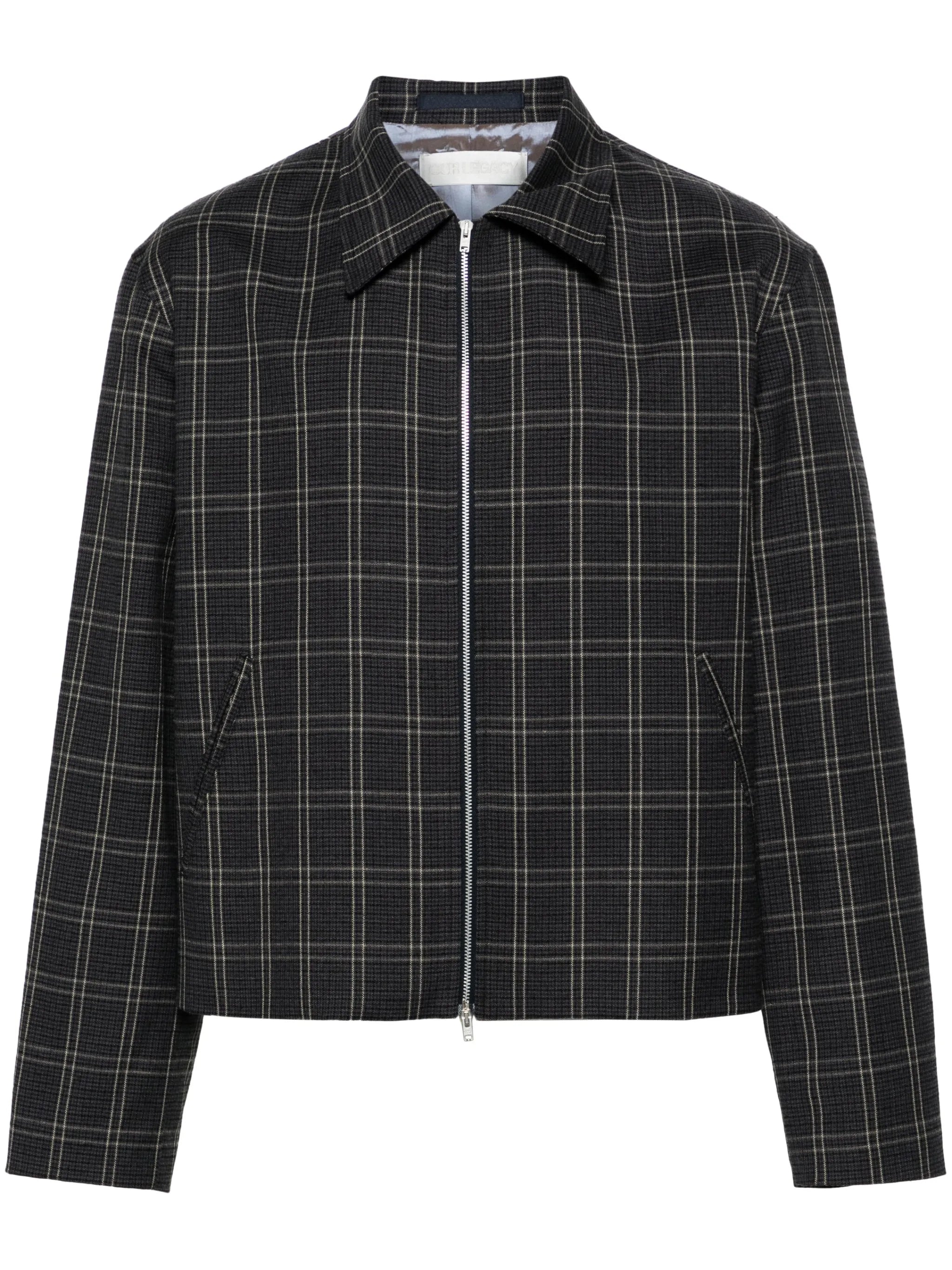 Mini plaid-check shirt jacket