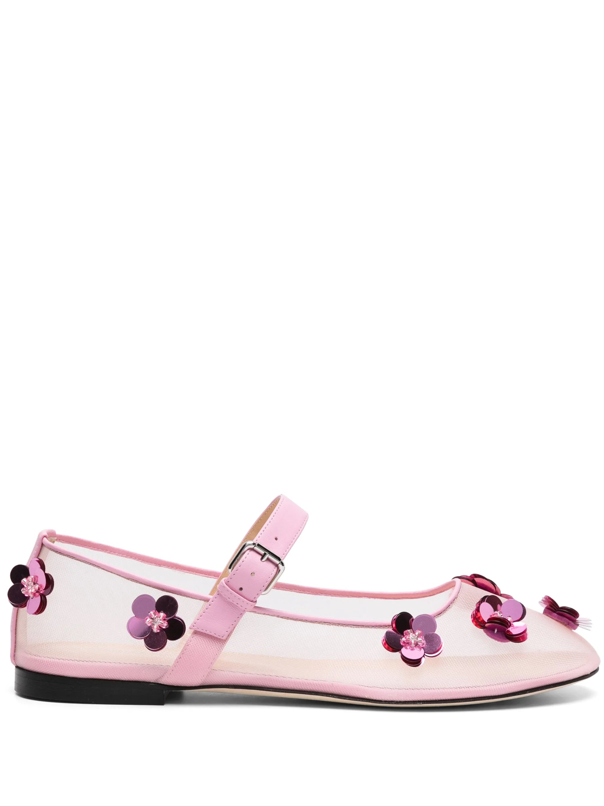 Mesh Flowers ballerina shoes