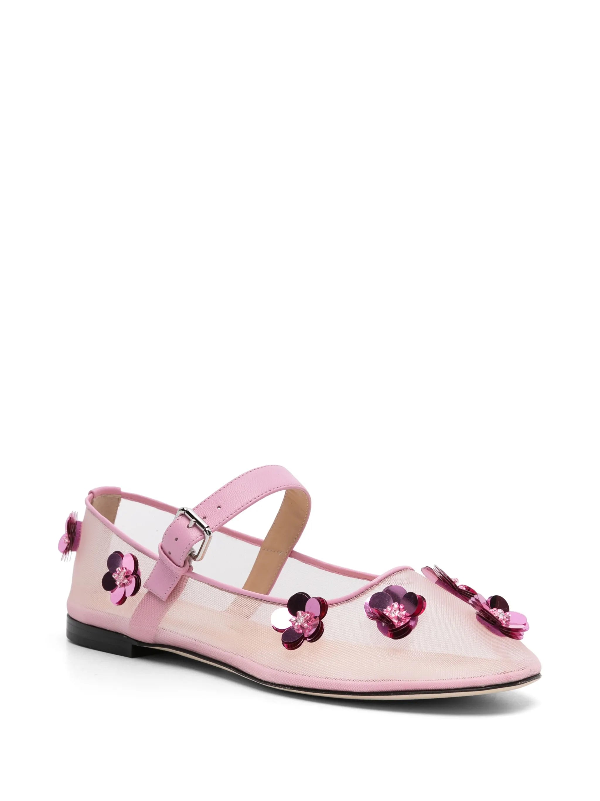 Mesh Flowers ballerina shoes