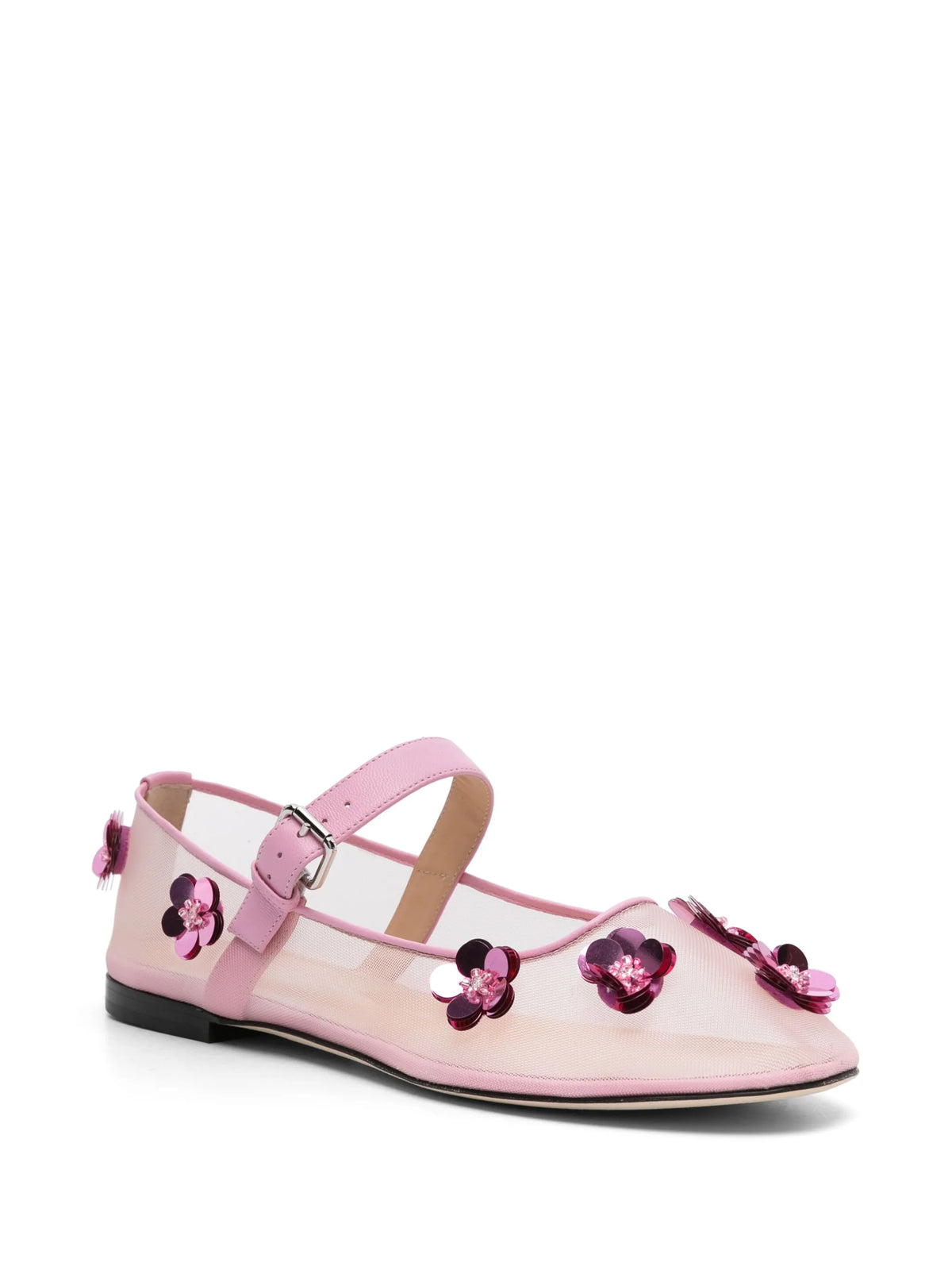 Mesh Flowers ballerina shoes
