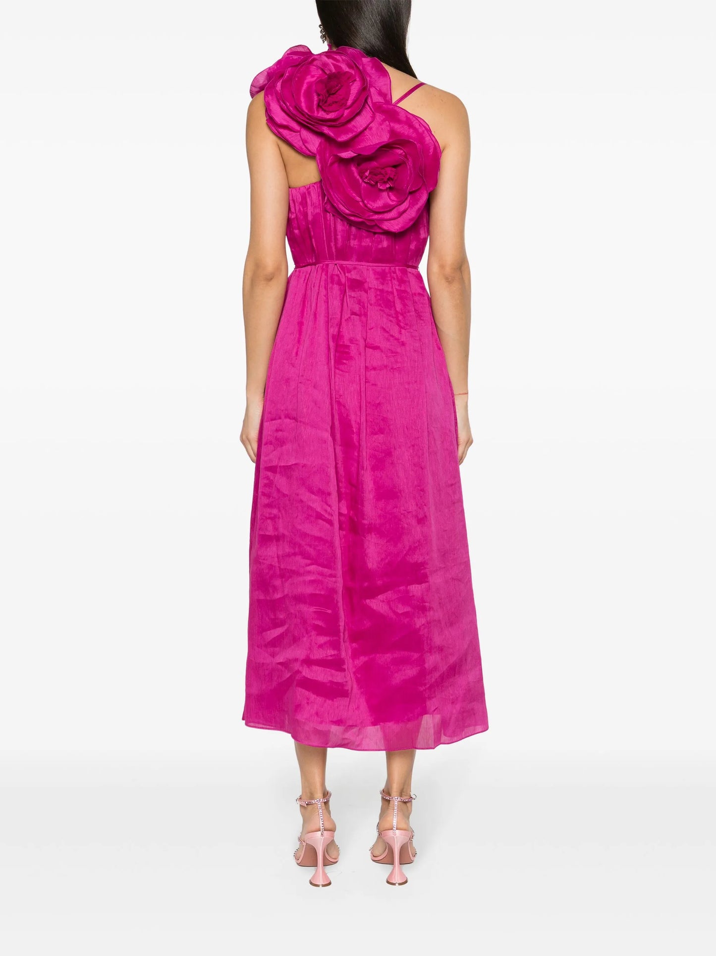 Quintessa floral-appliqué midi dress