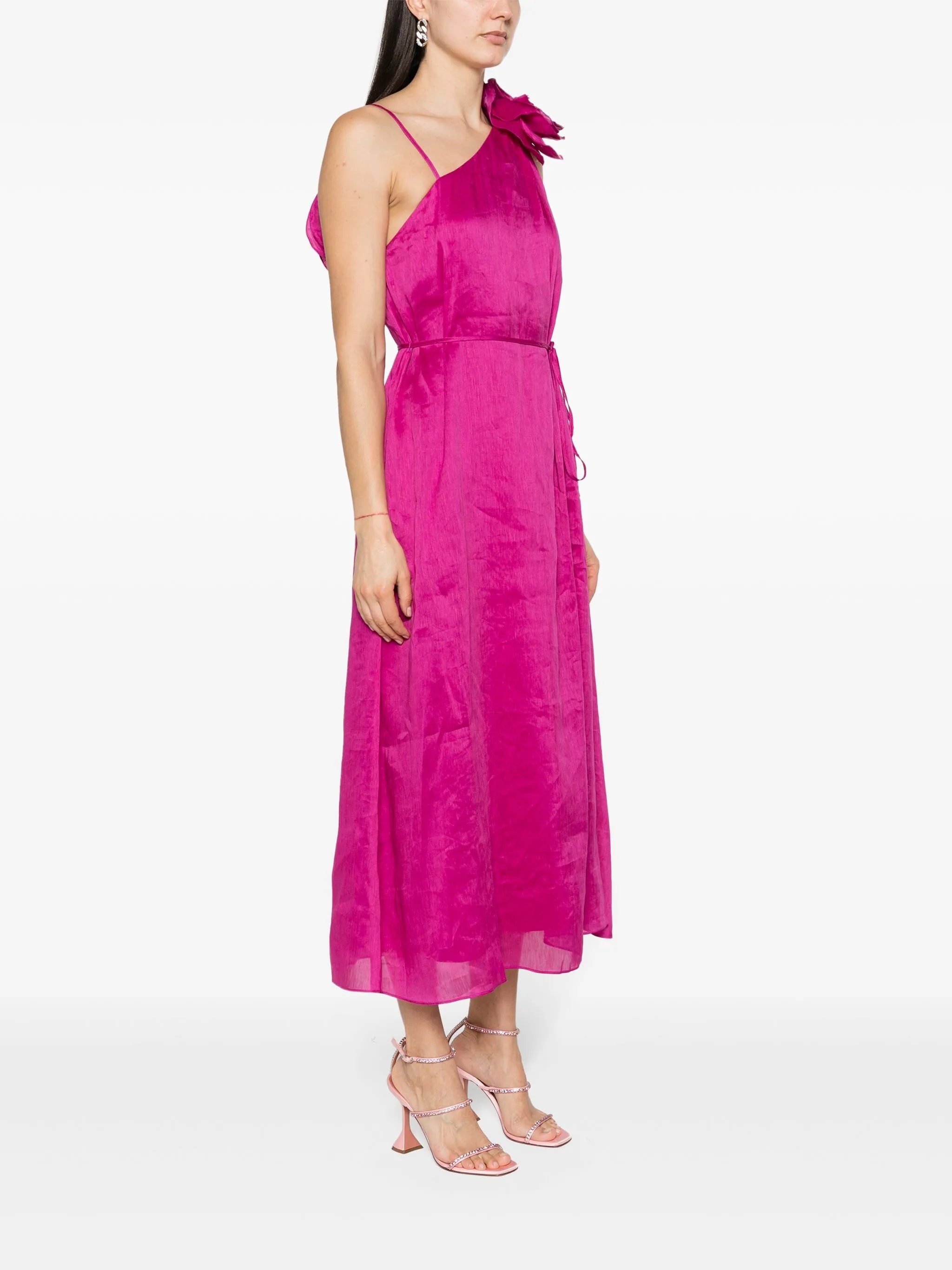 Quintessa floral-appliqué midi dress