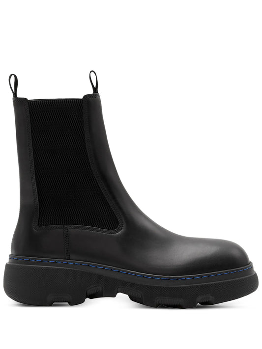 round-toe leather boots