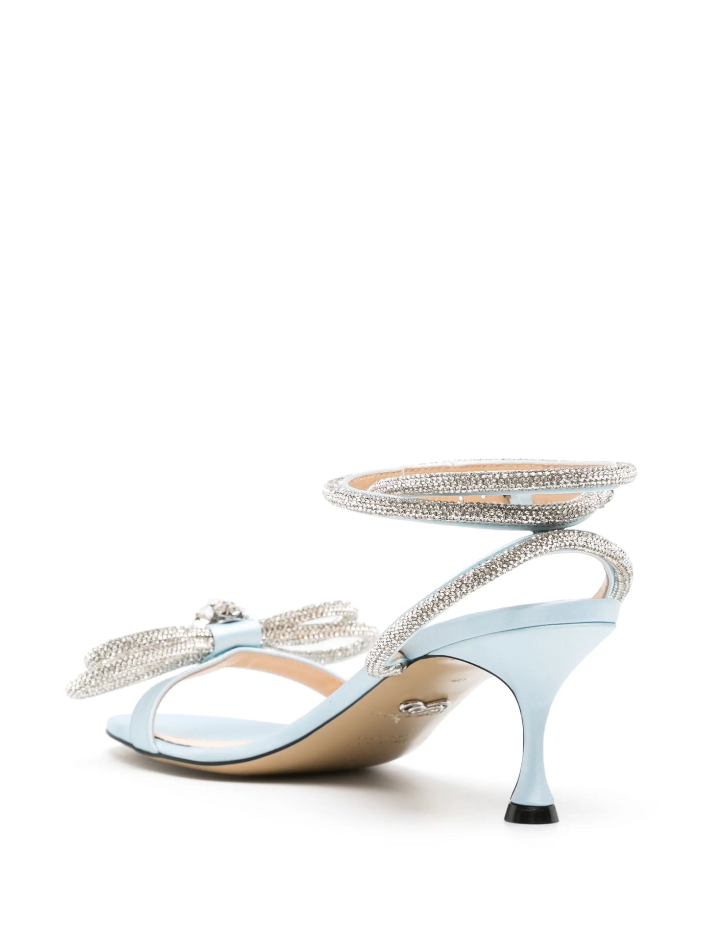 Double Bow 65mm crystal-embellished sandals