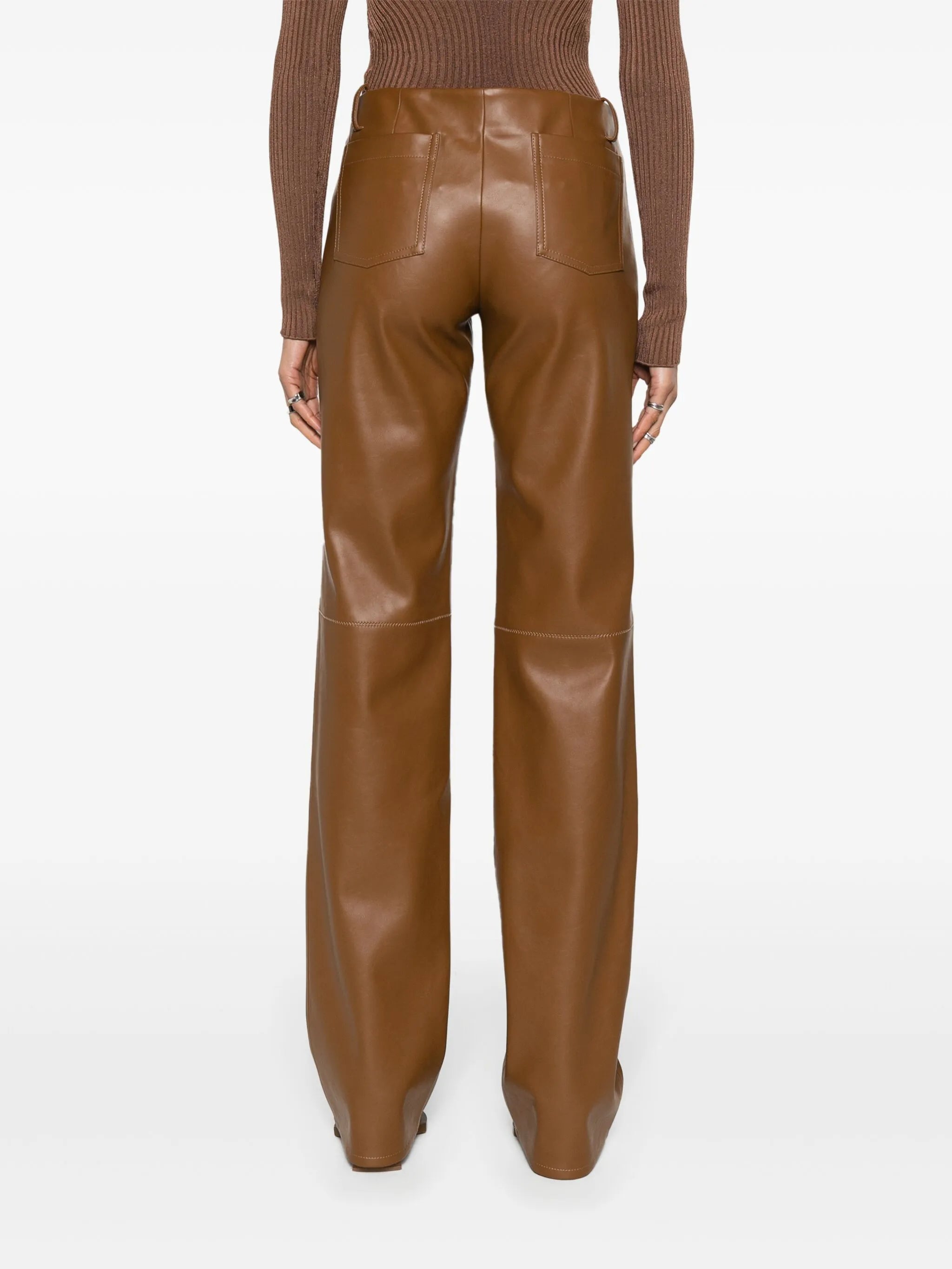 Cida faux-leather trousers