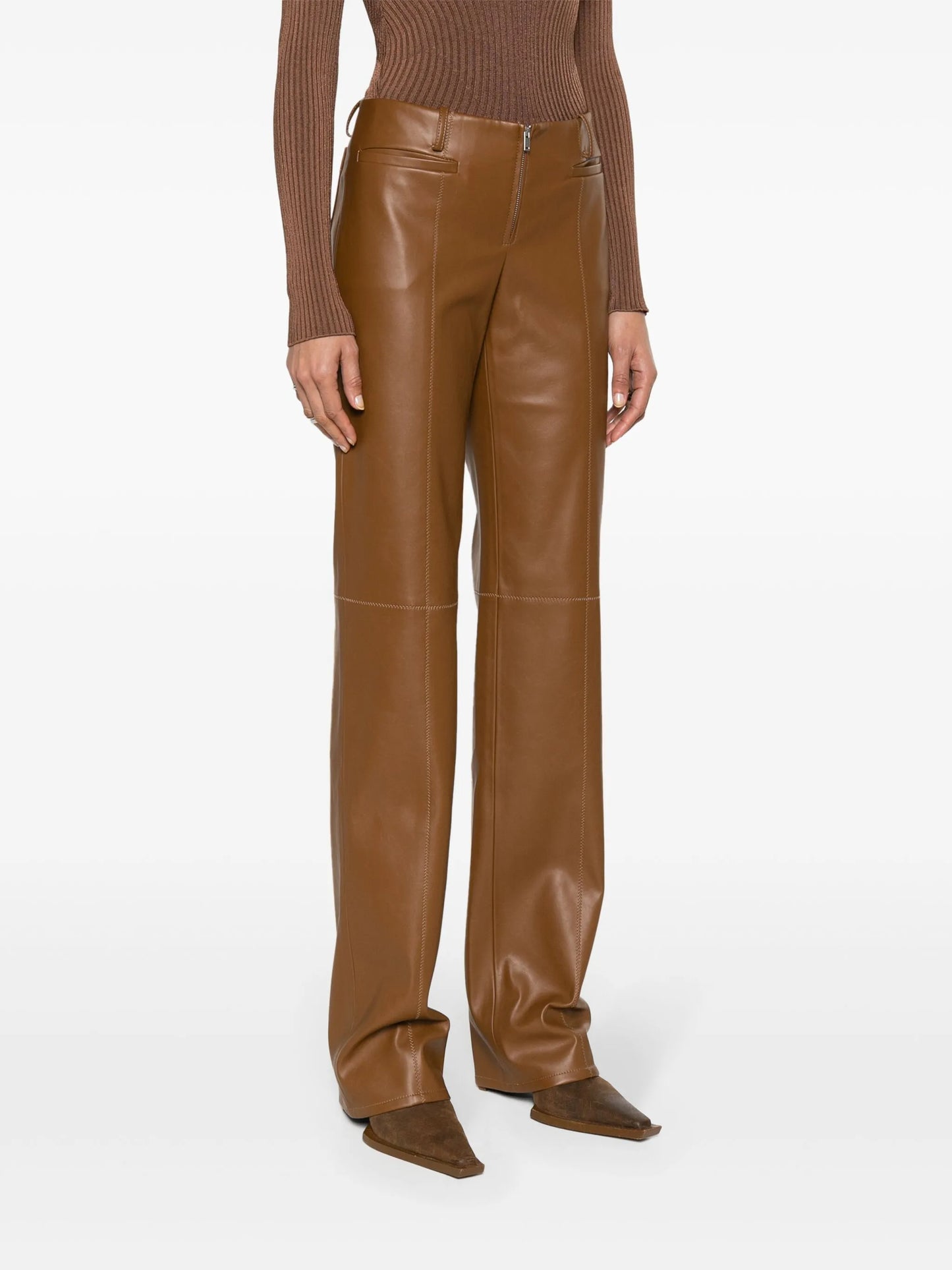 Cida faux-leather trousers