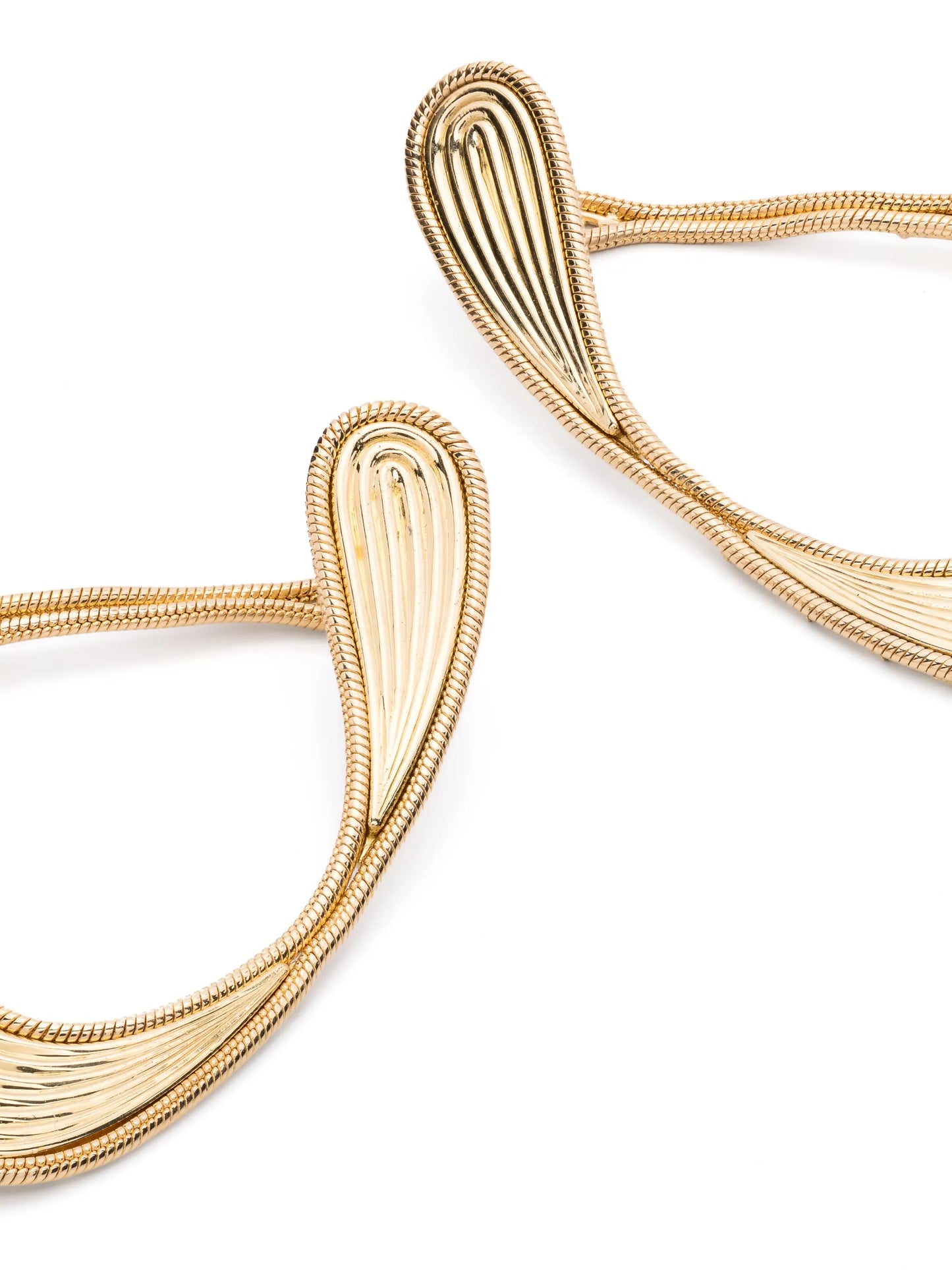 18kt yellow gold Stream Lines drop earrings
