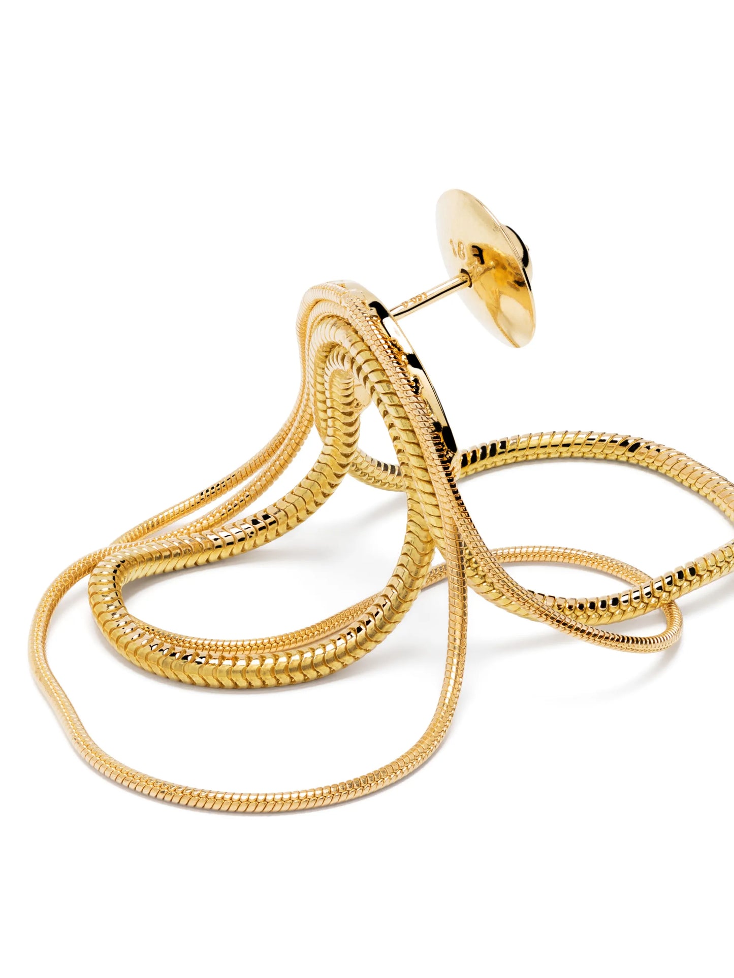 18k yellow gold Multi Chain earrings