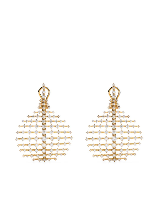 18kt yellow-gold small Disco diamond earrings
