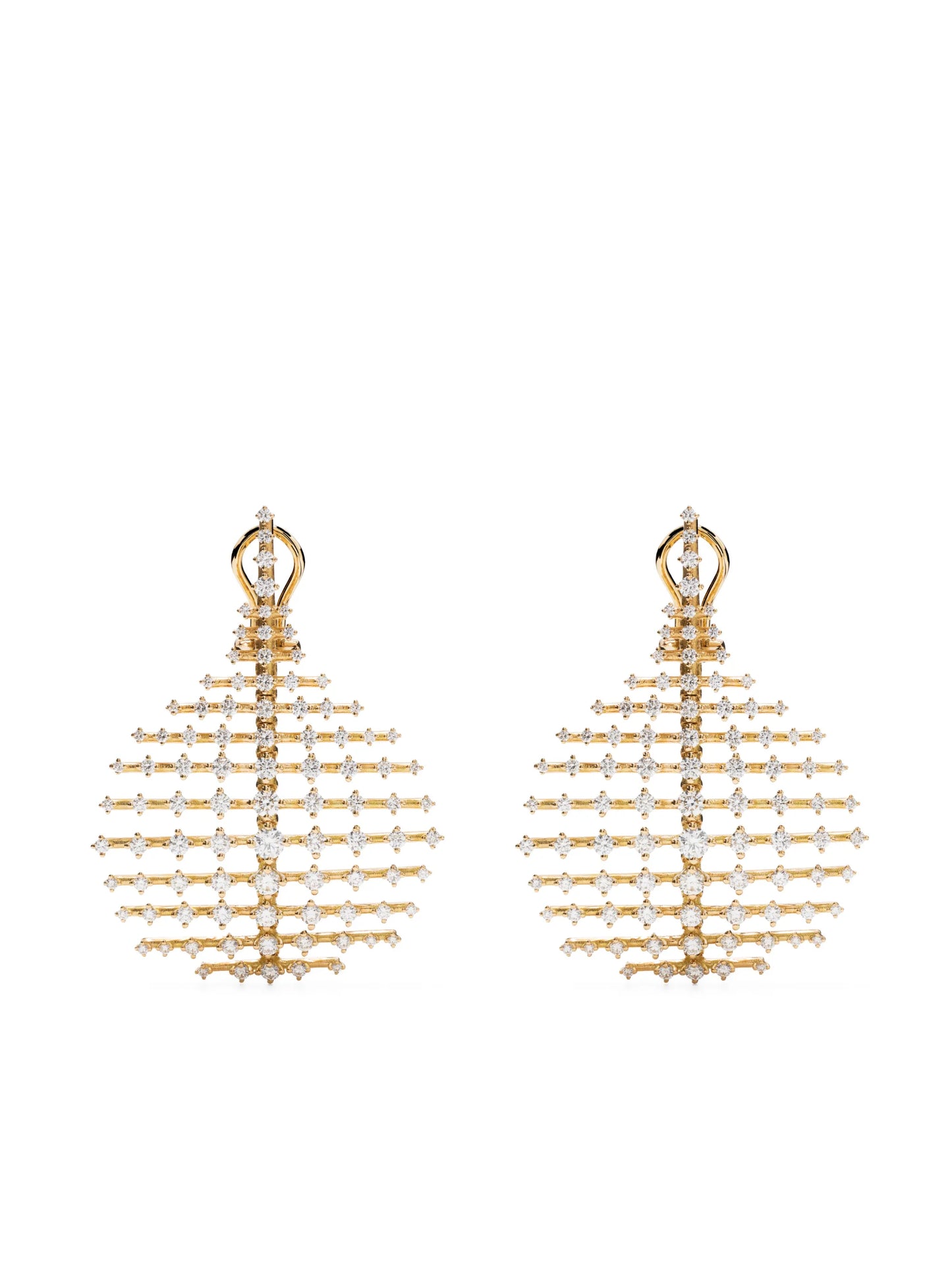18kt yellow-gold small Disco diamond earrings