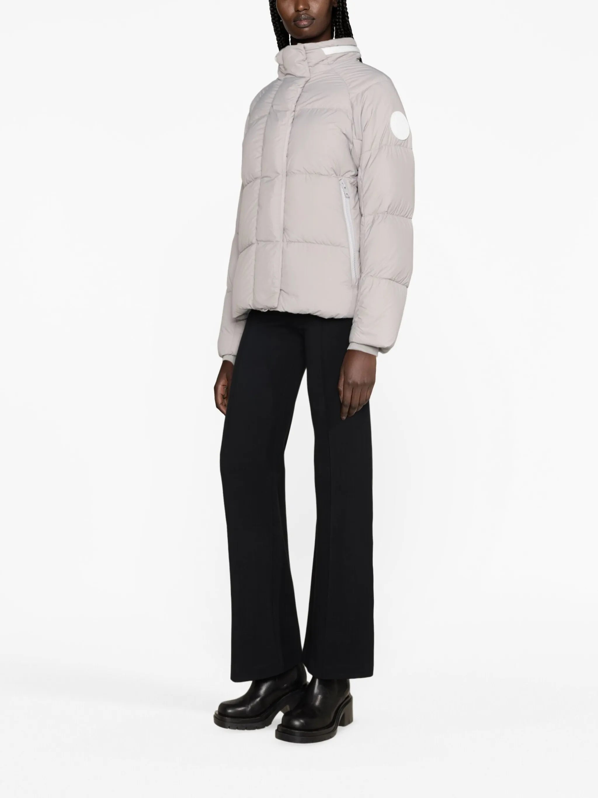 logo-patch padded jacket