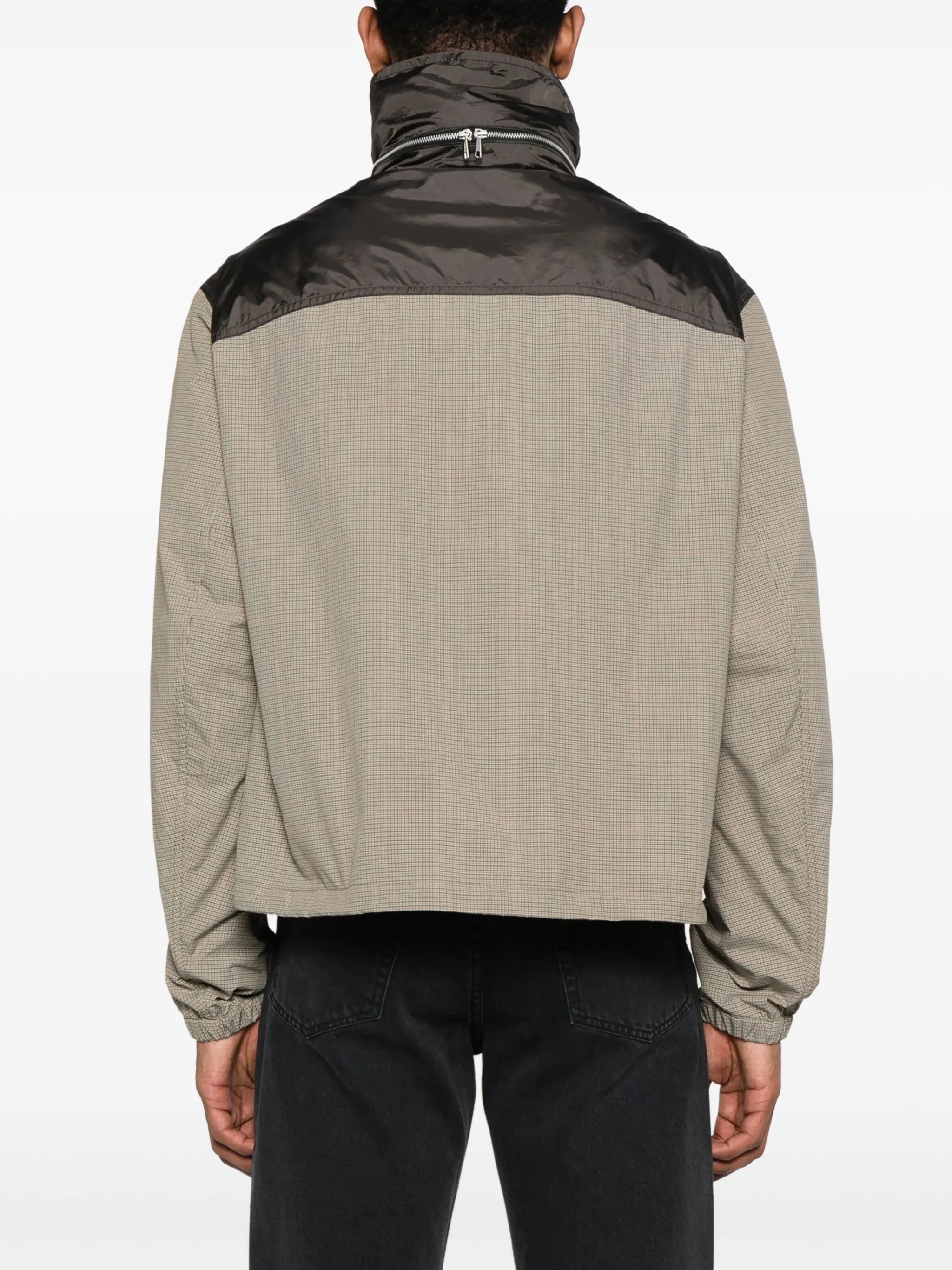 Shigatsu plaid-check hooded jacket