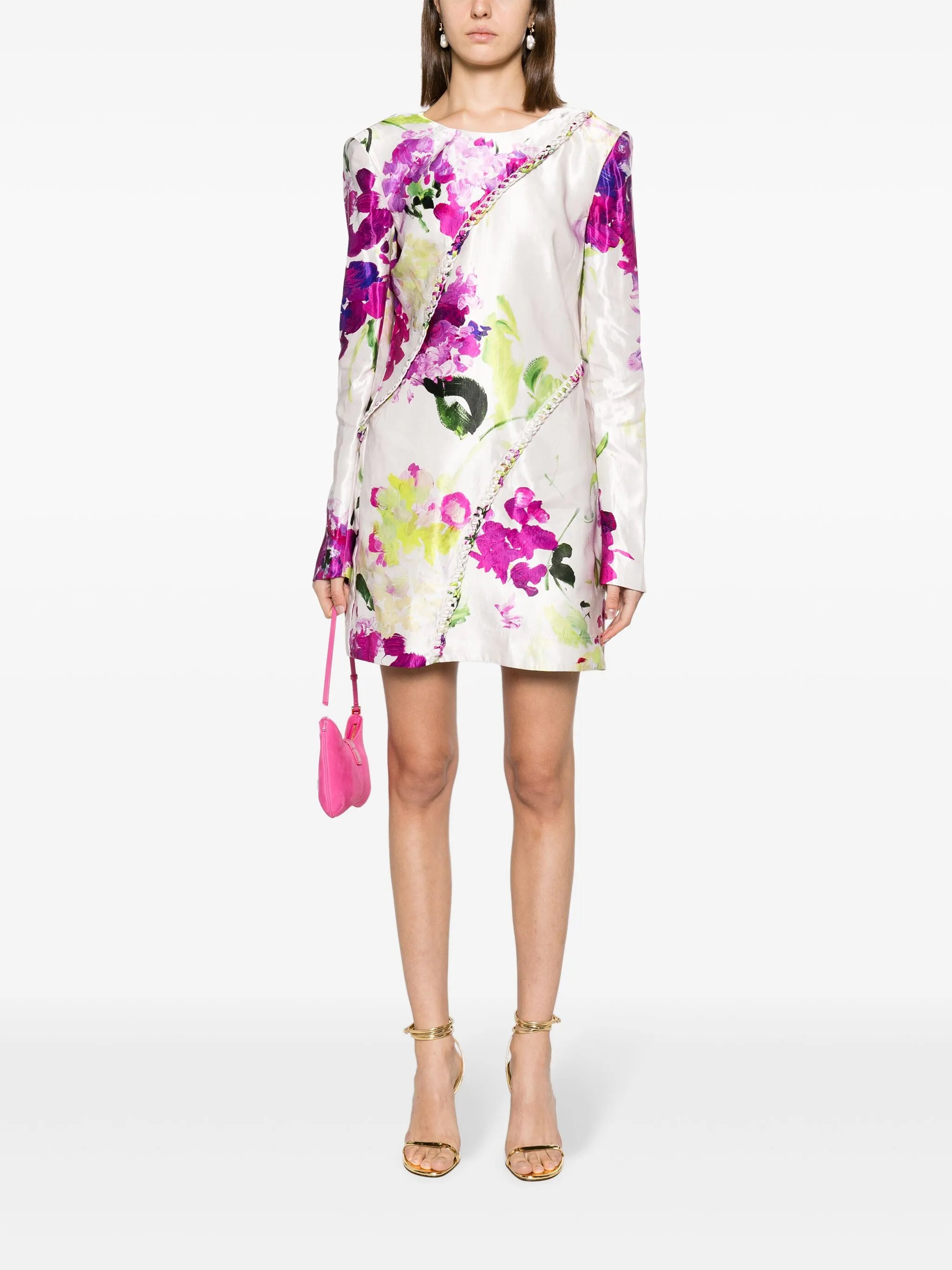 Arbour Wild Hydrangea-print minidress