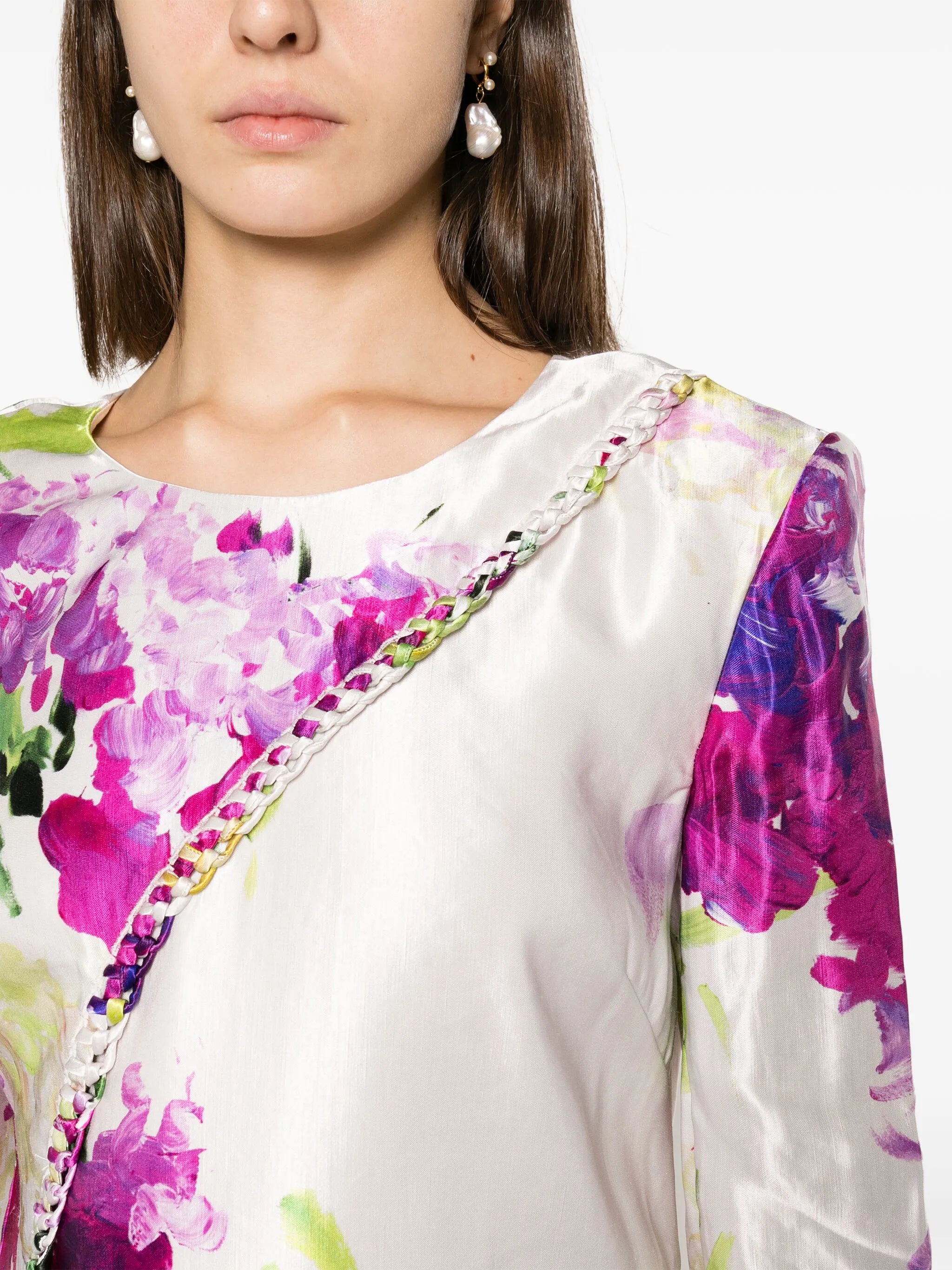 Arbour Wild Hydrangea-print minidress