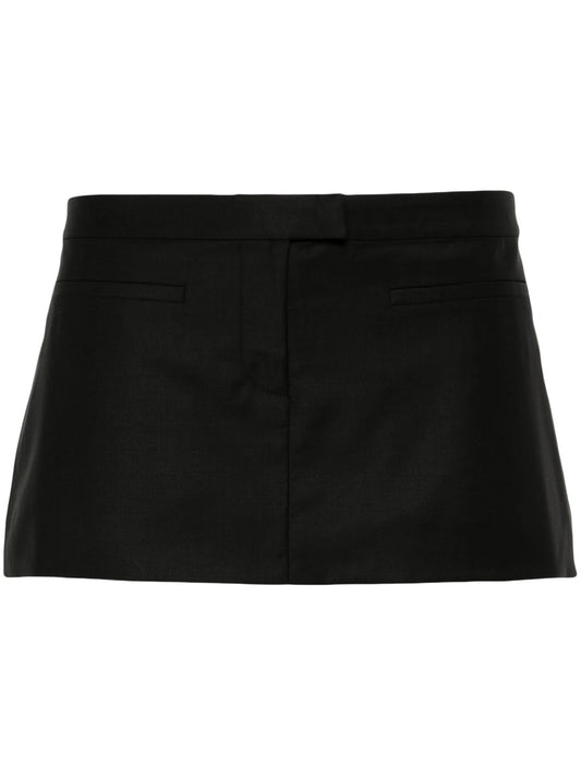 virgin wool-blend miniskirt