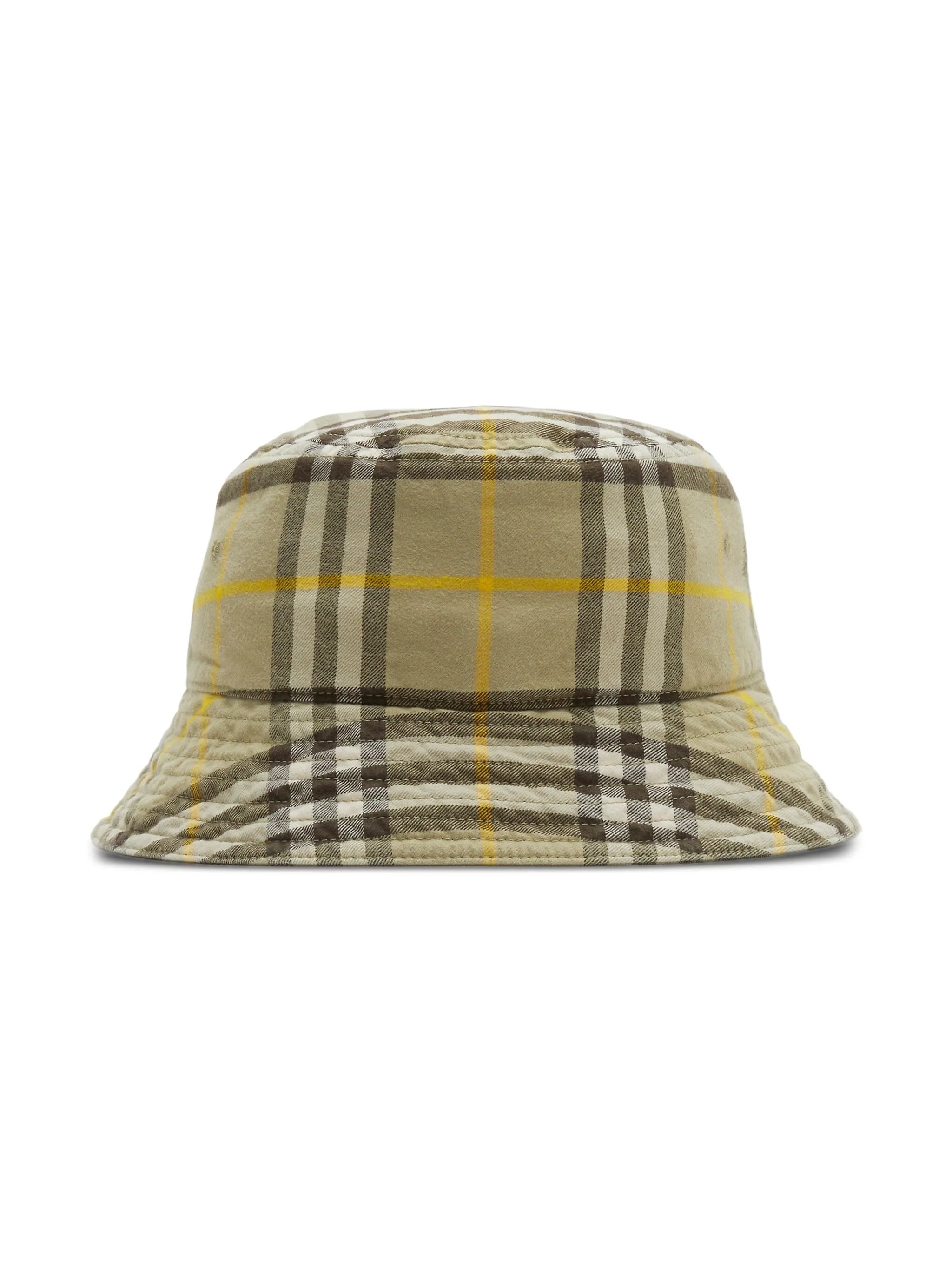 Vintage Check cotton bucket hat