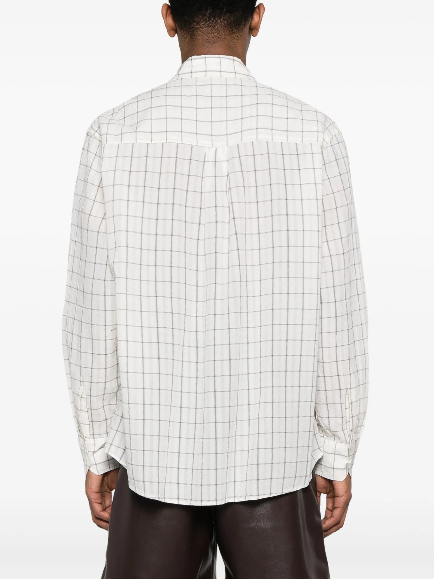 Above checked shirt