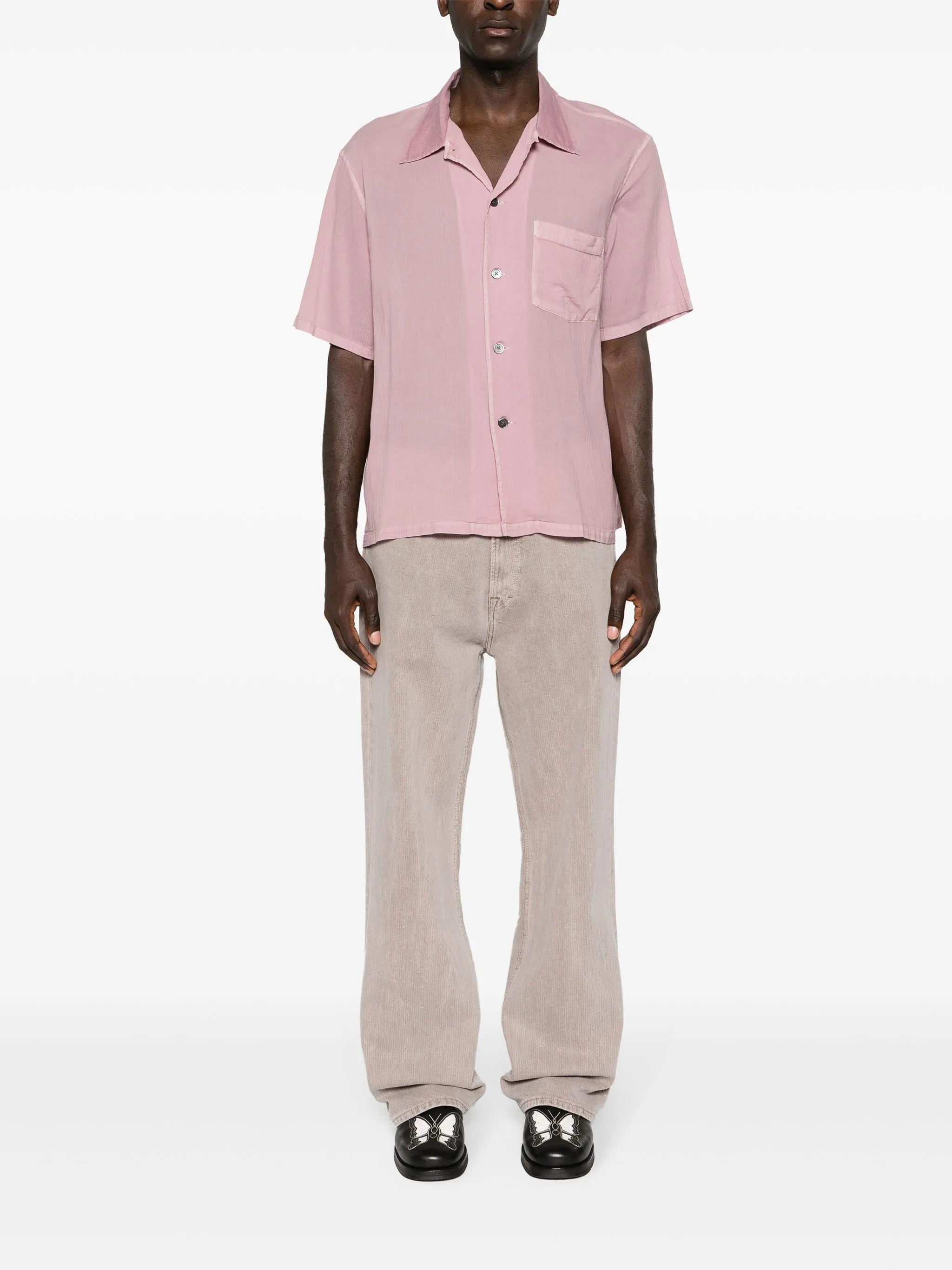 short-sleeve cotton shirt