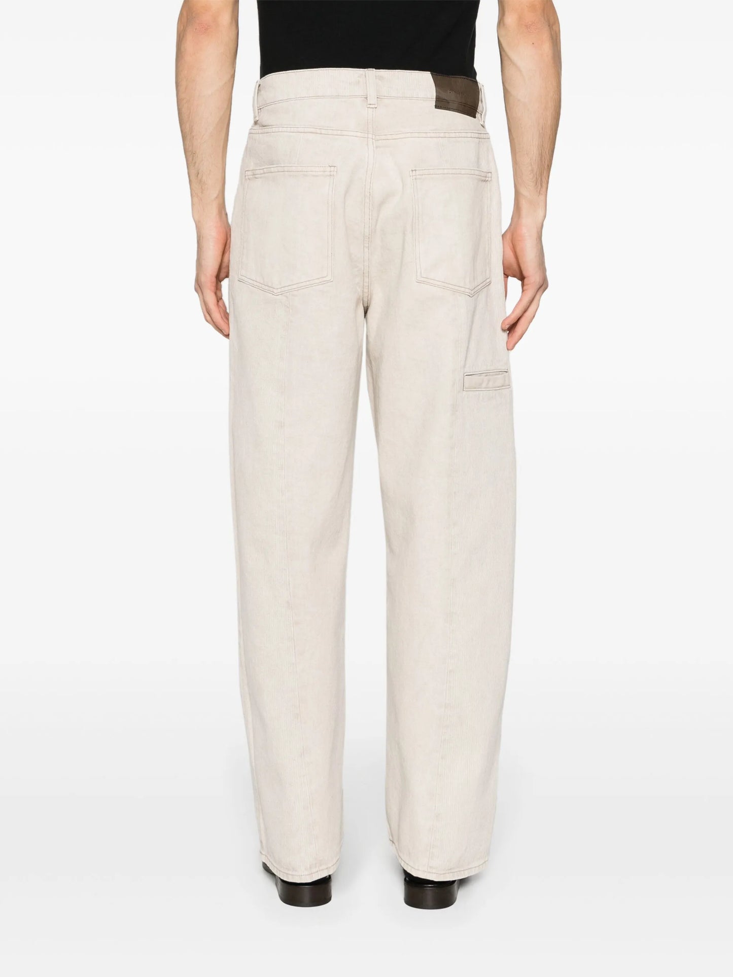 Fatigue high-rise wide-leg jeans
