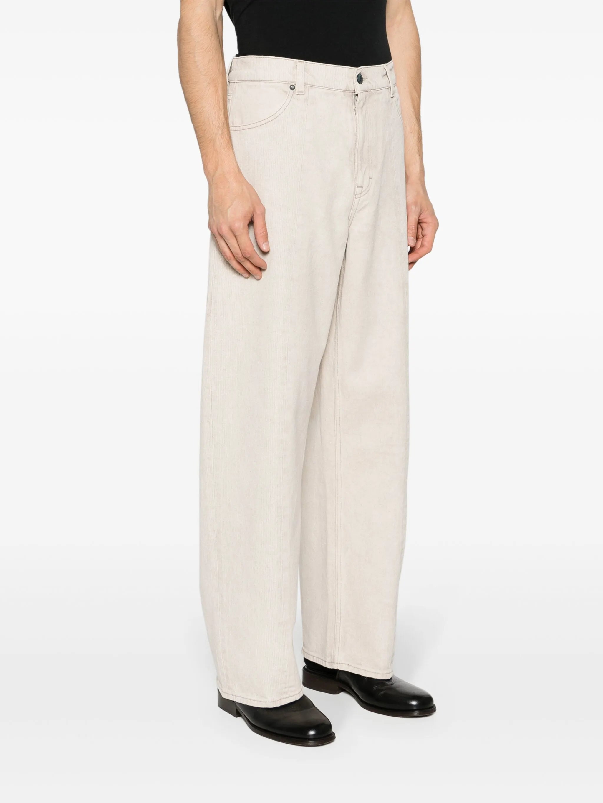 Fatigue high-rise wide-leg jeans