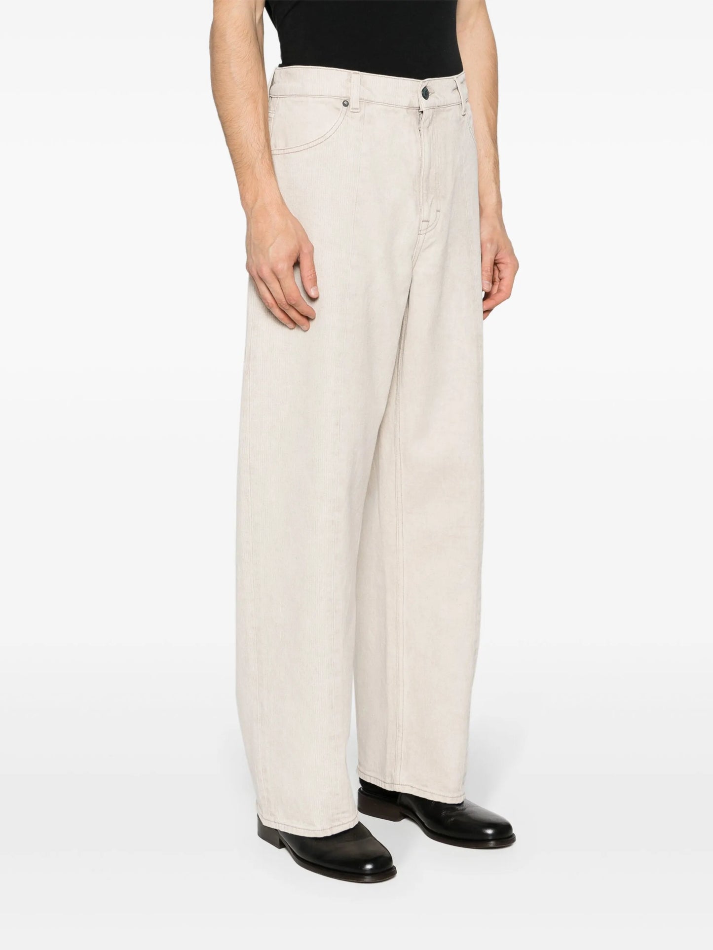 Fatigue high-rise wide-leg jeans
