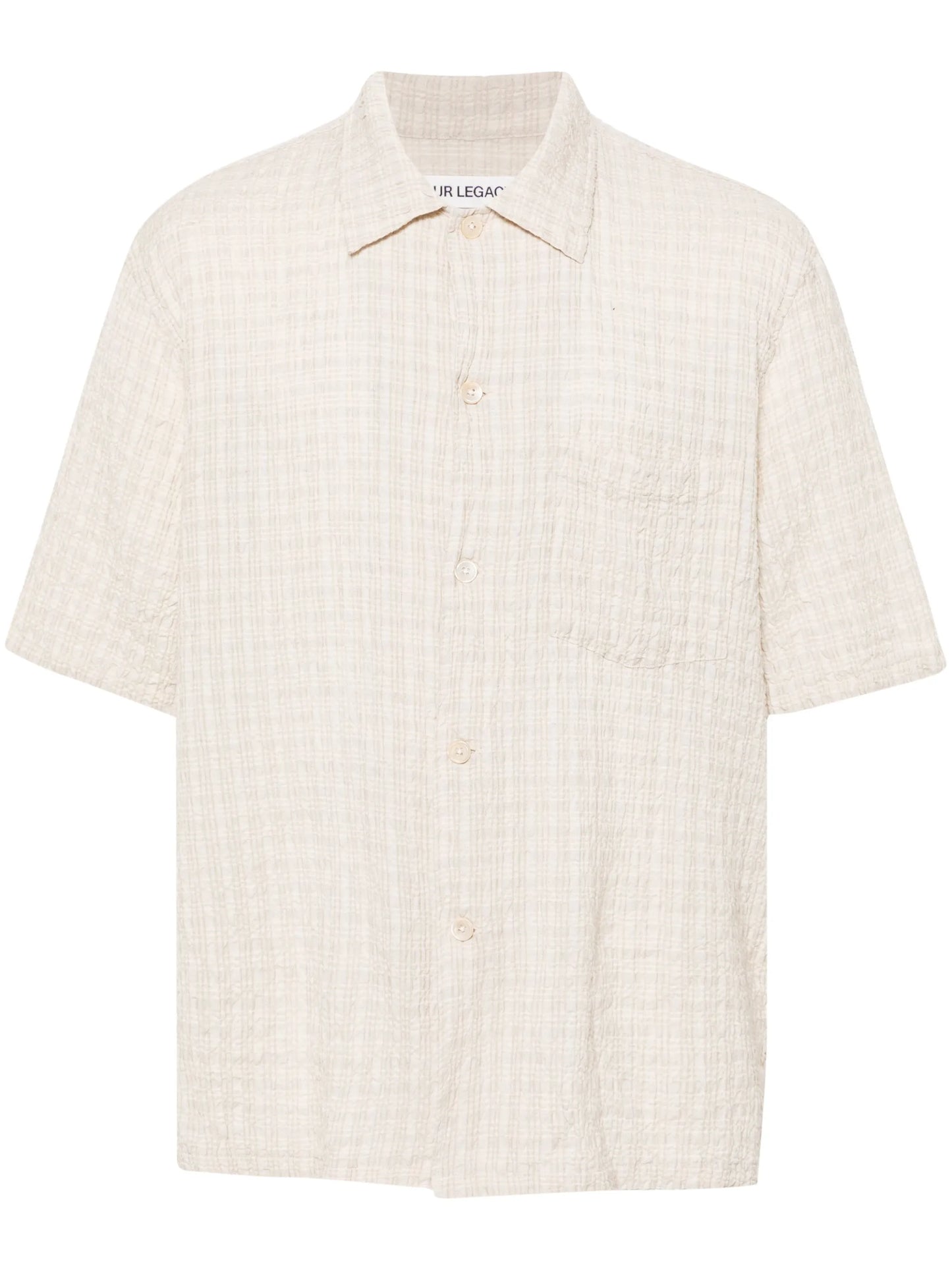 Box seersucker-texture shirt