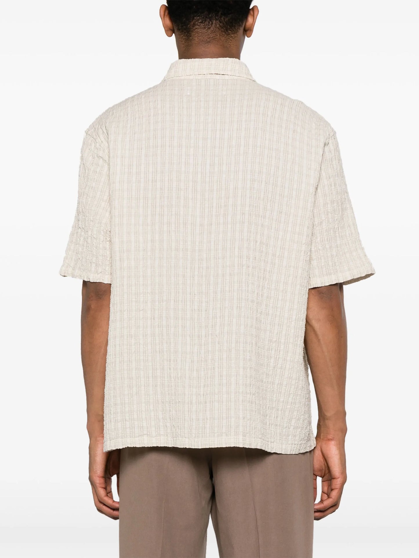 Box seersucker-texture shirt