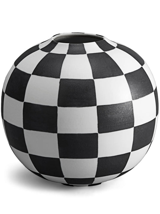 small Damier checkerboard vase (20cm)