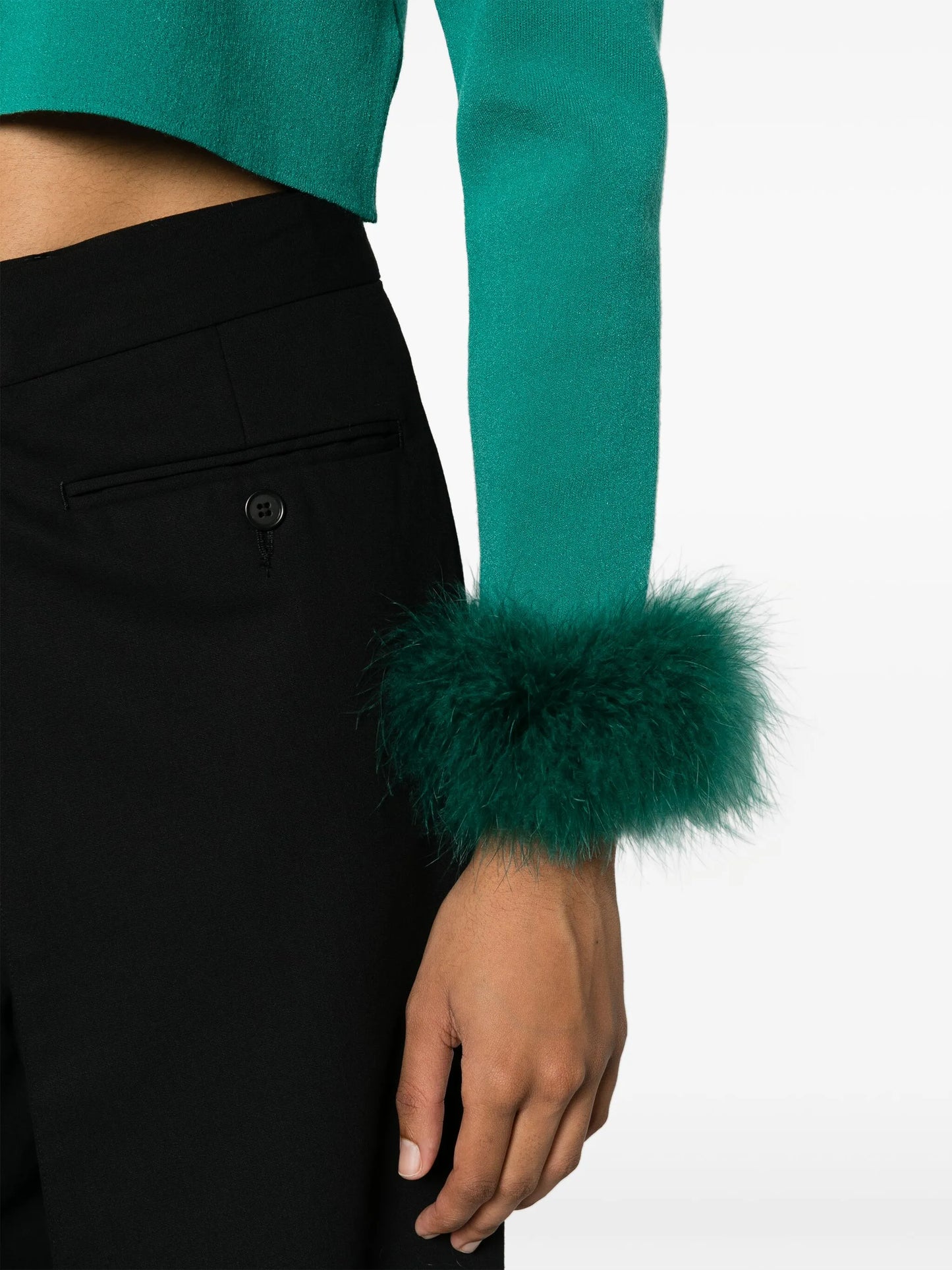 Sleeper feather-cuffs cardigan