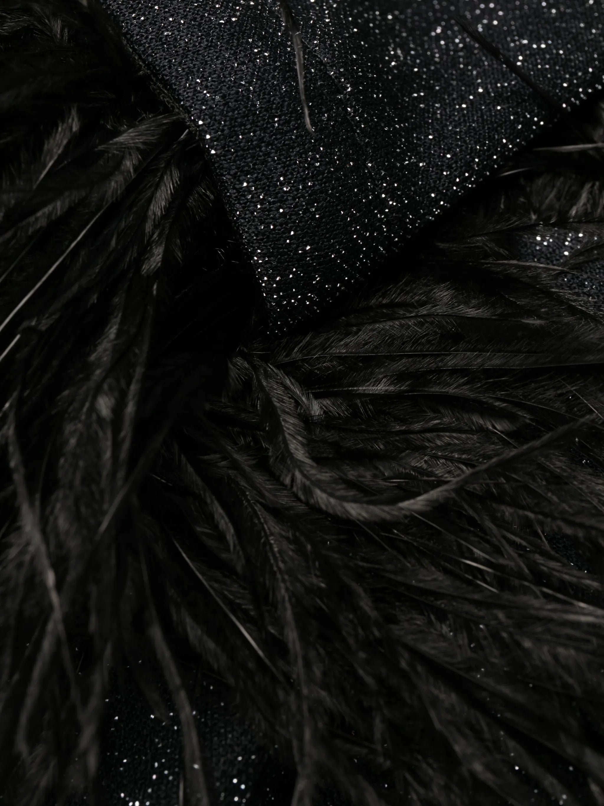 Cosmos metallic feather-detail pyjama set