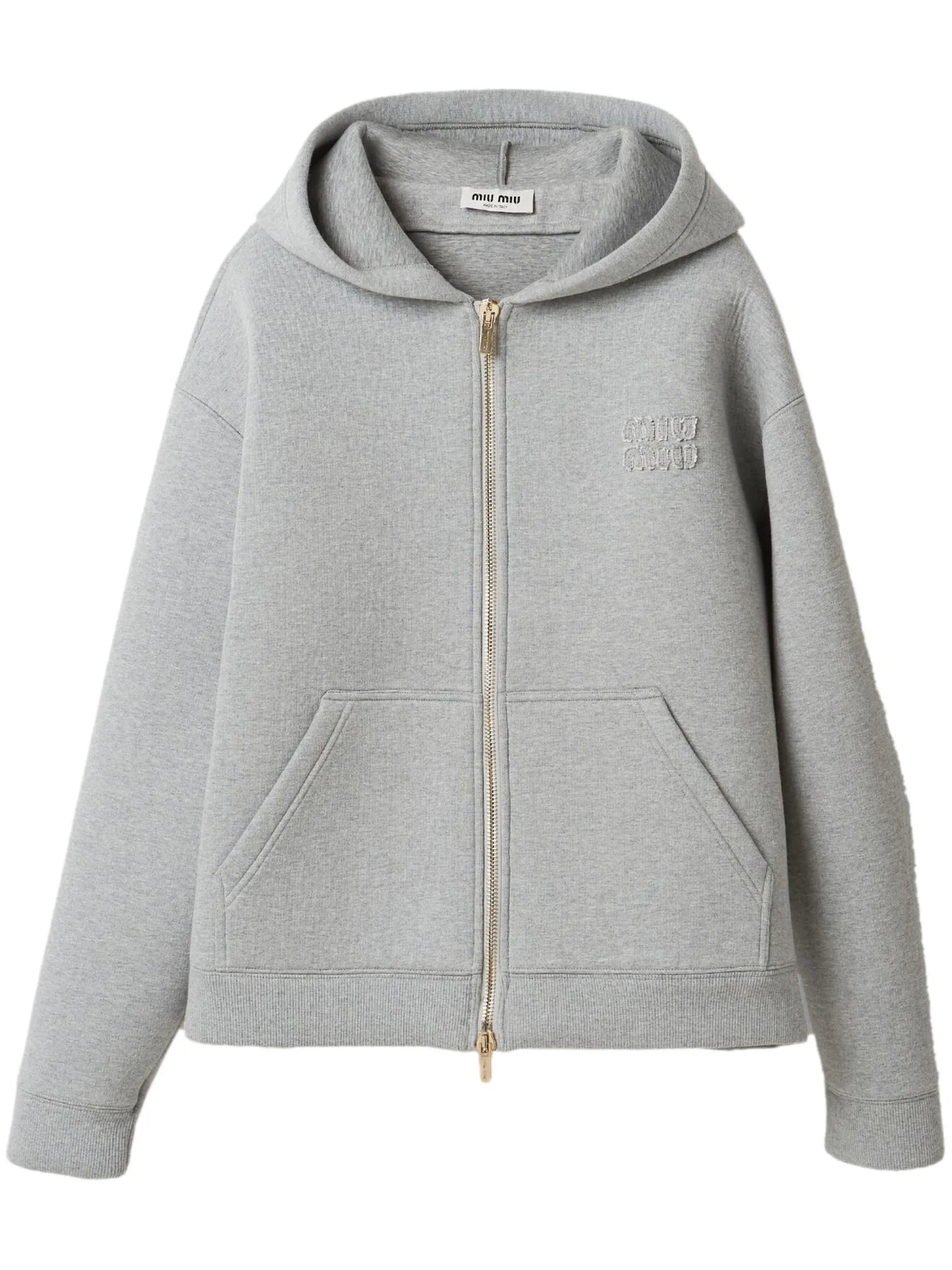 logo-appliqué cotton hoodie