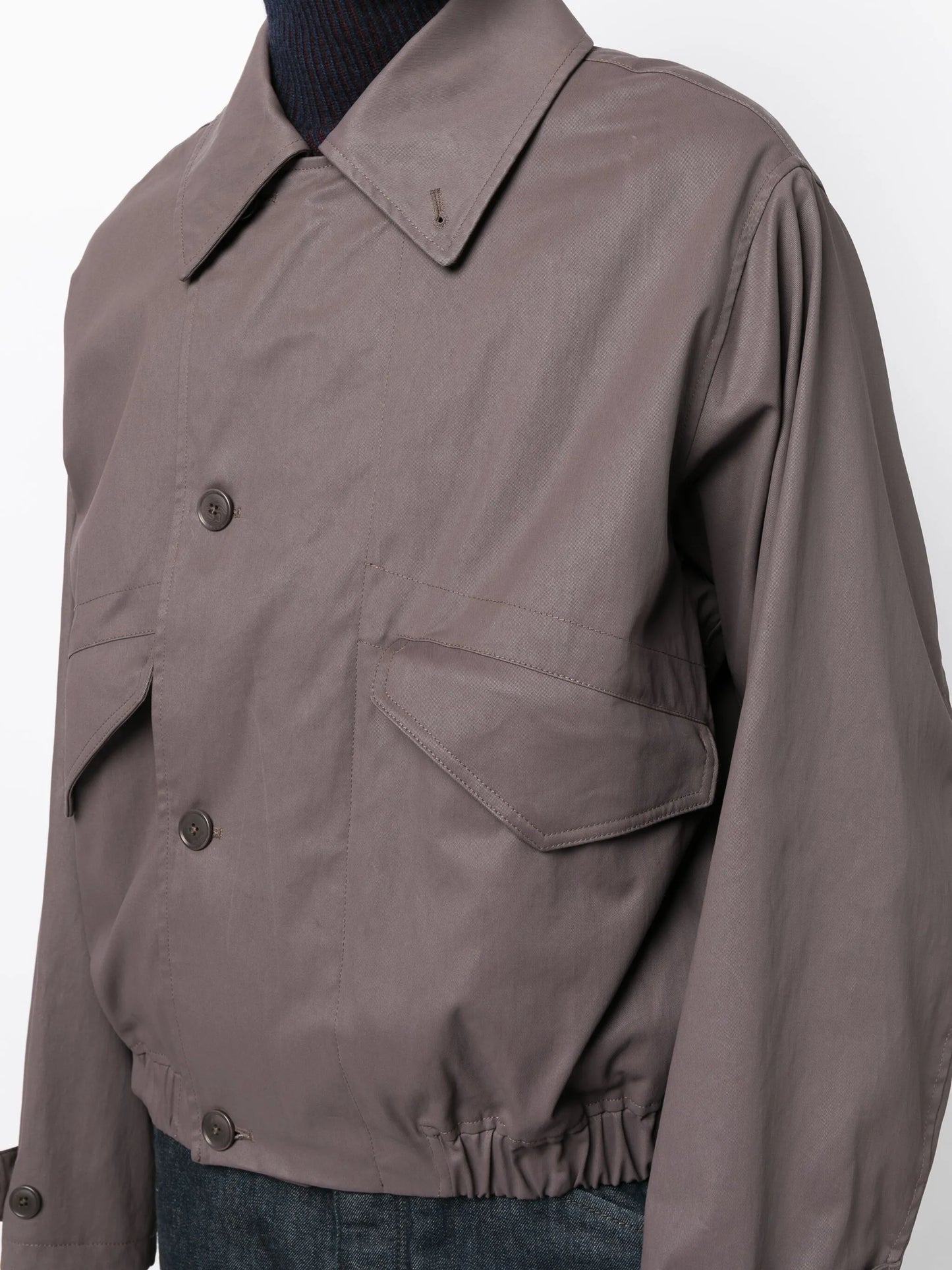 oversized-collar bomber jacket