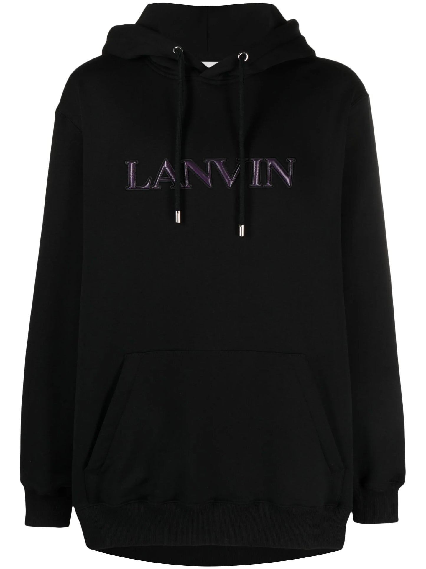 logo-appliqué cotton hoodie