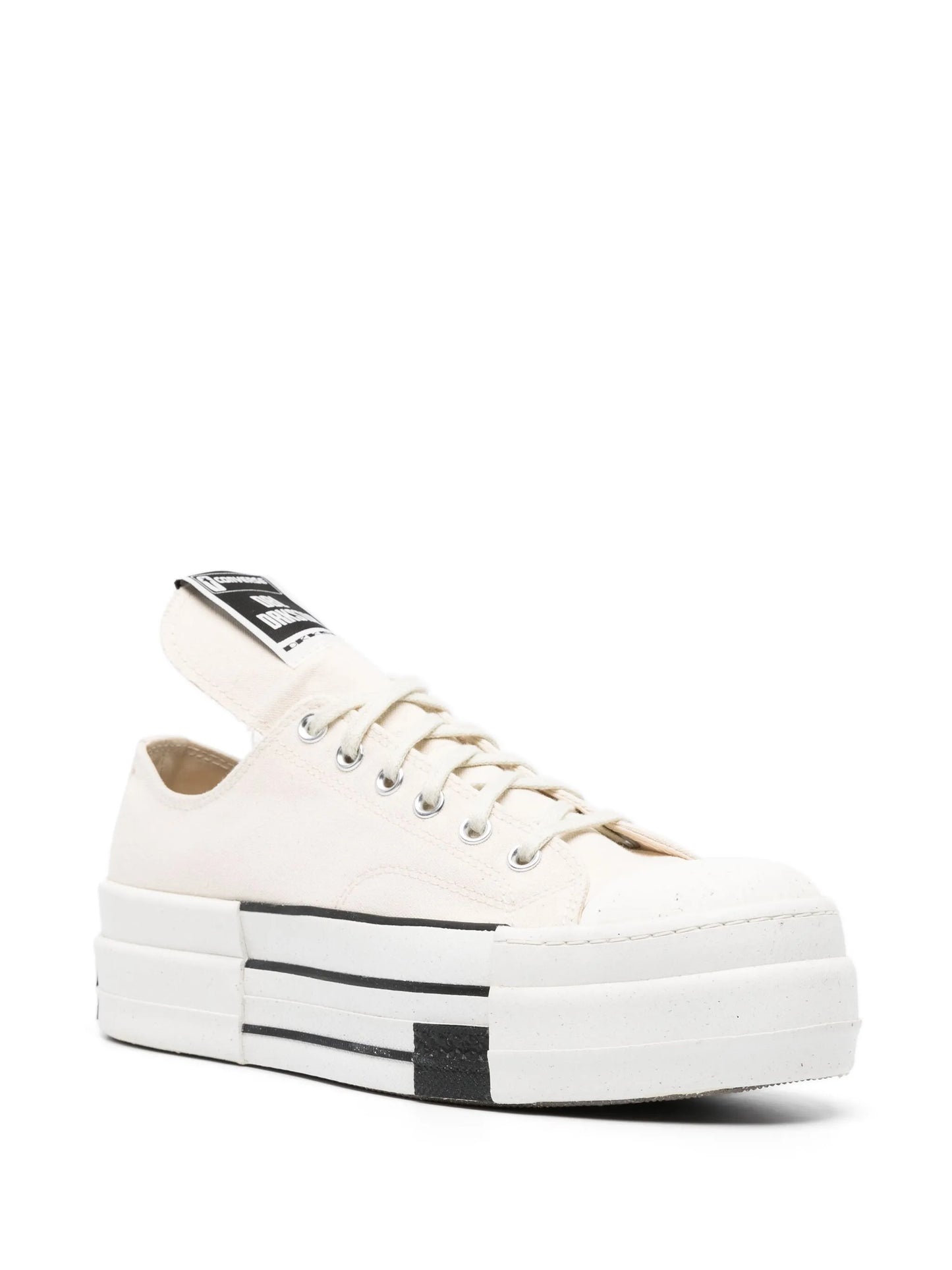 x DRKSHDW oversized-tongue lace-up sneakers