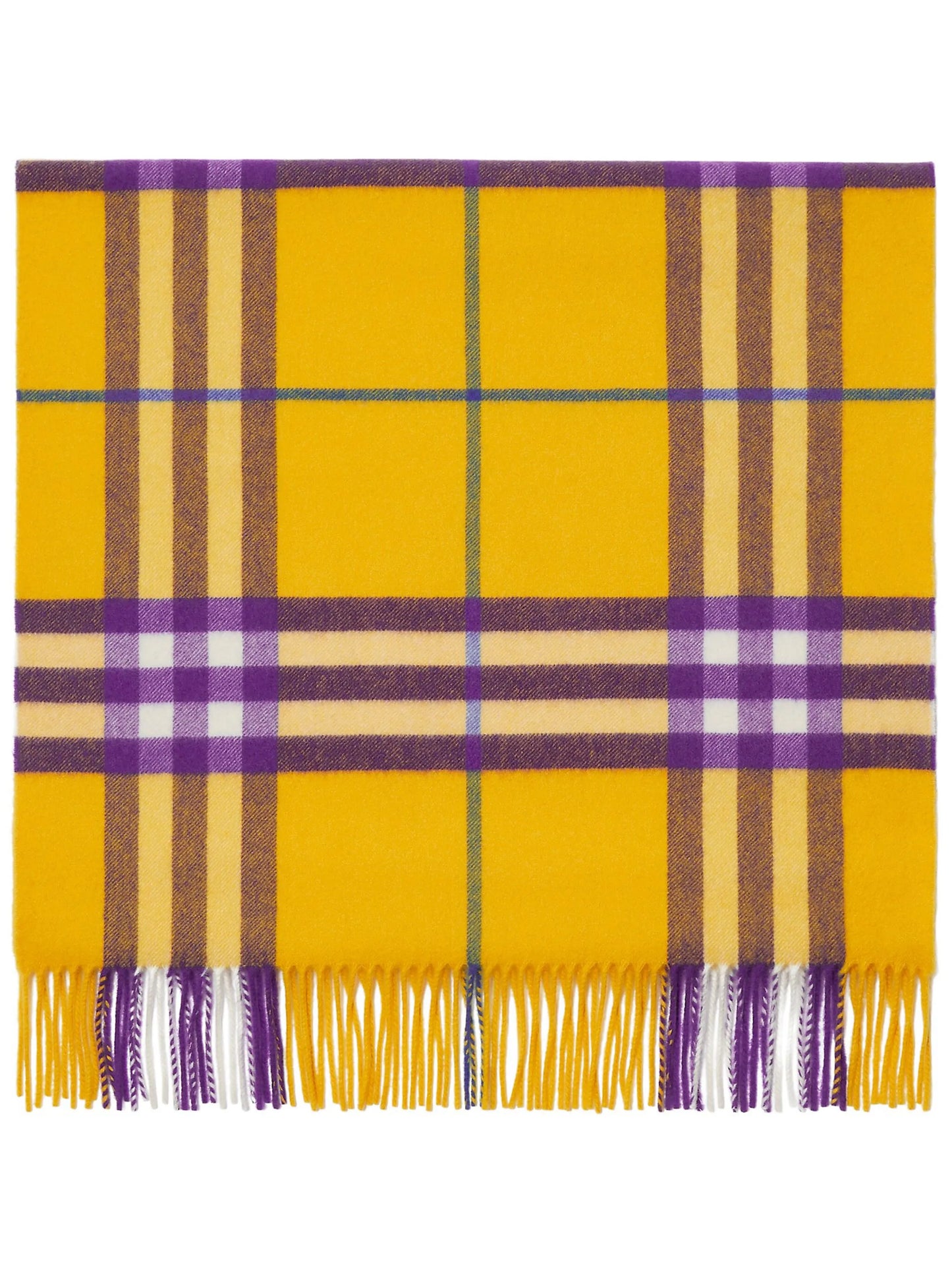 check-pattern cashmere scarf