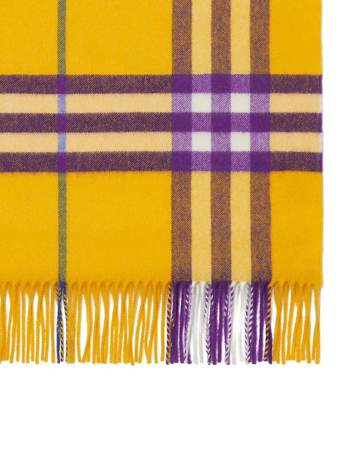 check-pattern cashmere scarf
