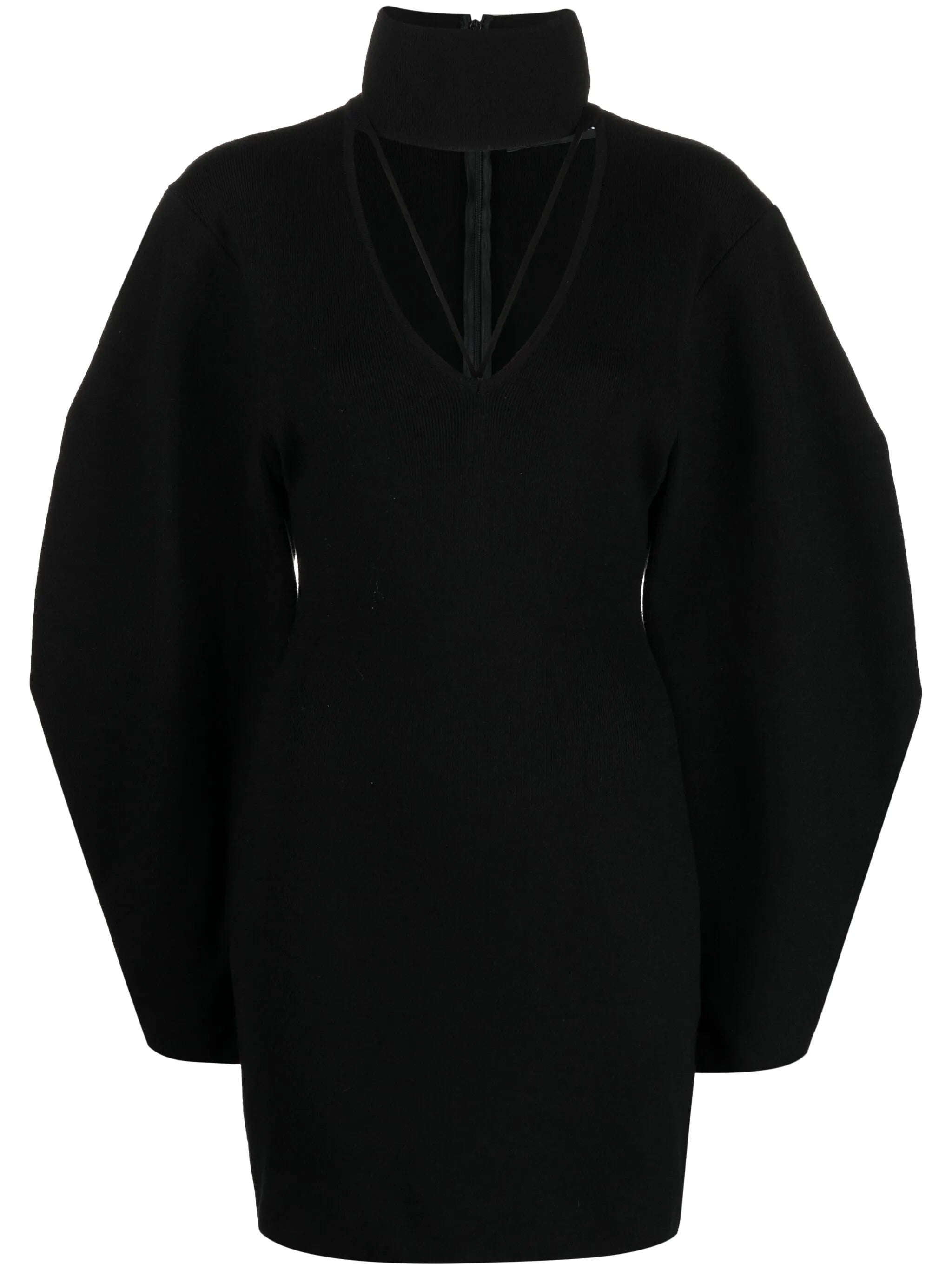 cut-out wide-sleeve dress
