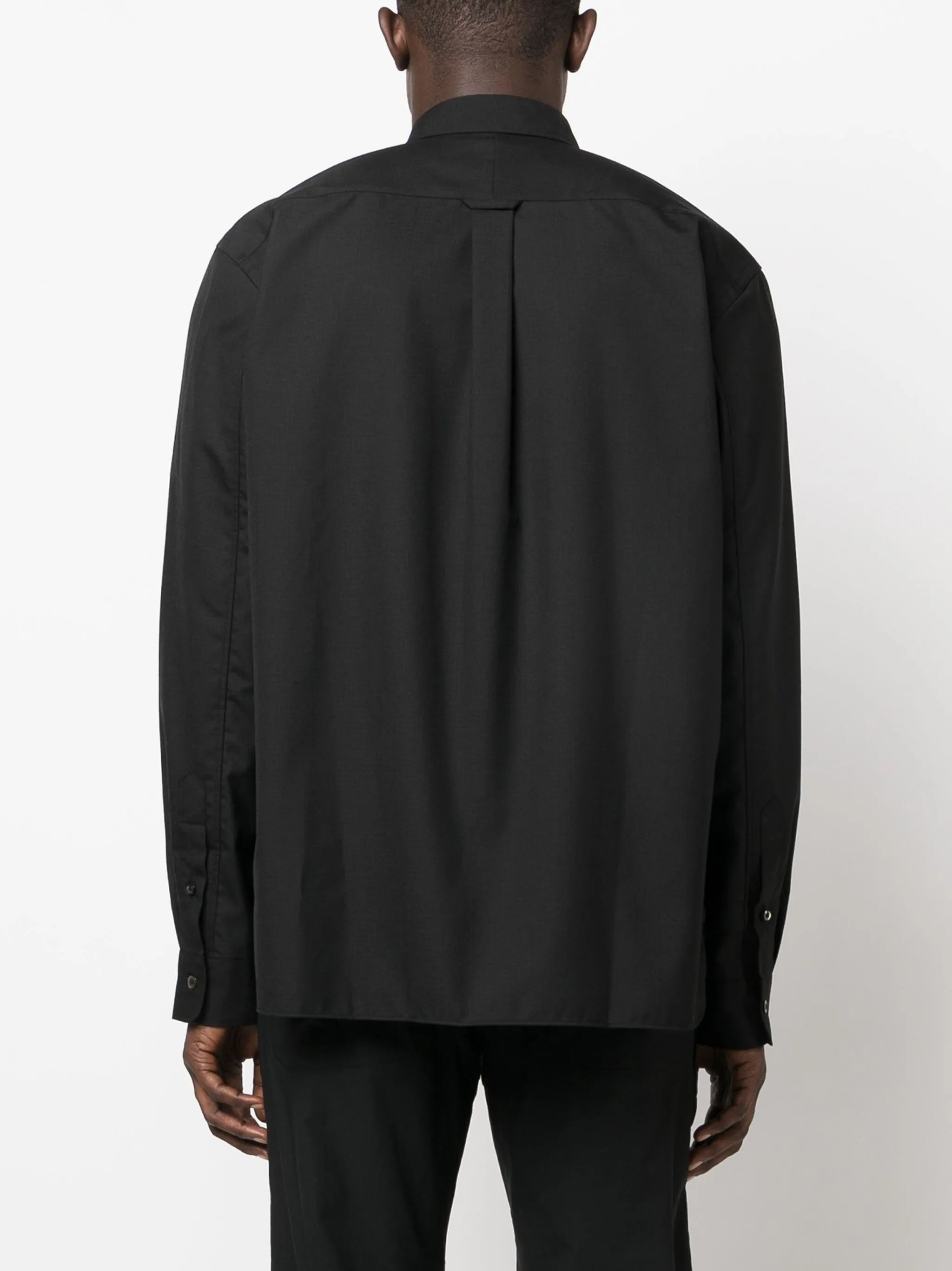 long-sleeve patchwork shirt