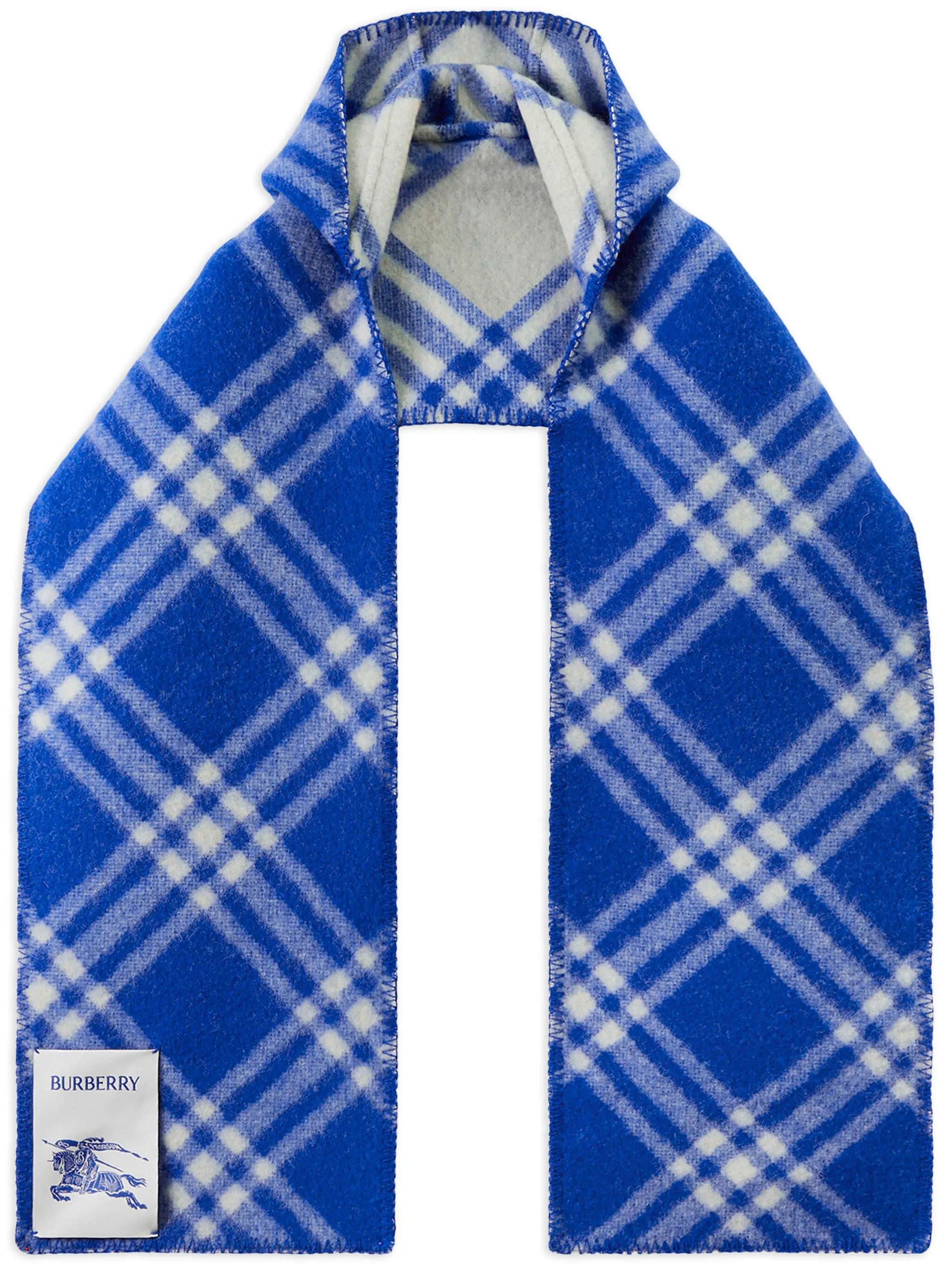 check-pattern wool scarf