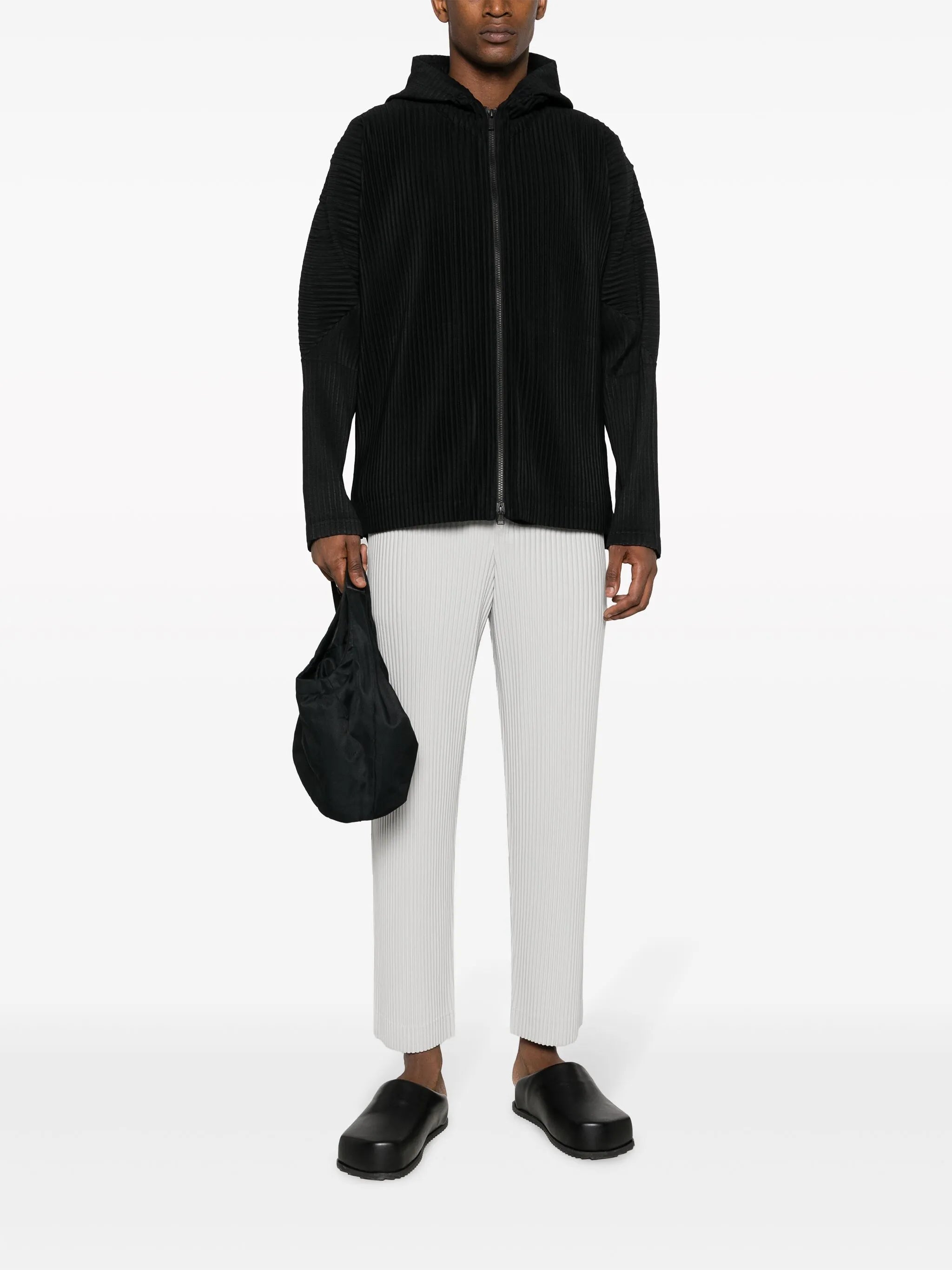 zipped corduroy hoodie