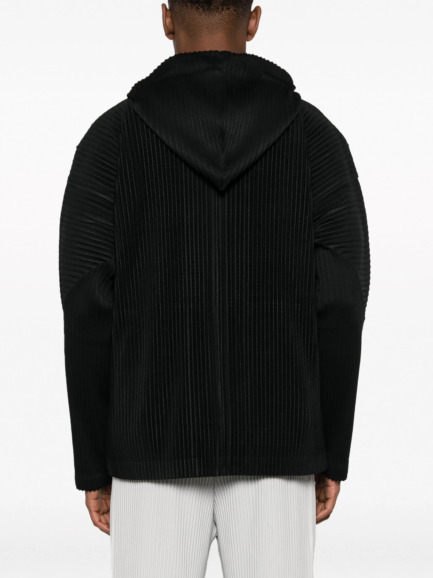 zipped corduroy hoodie