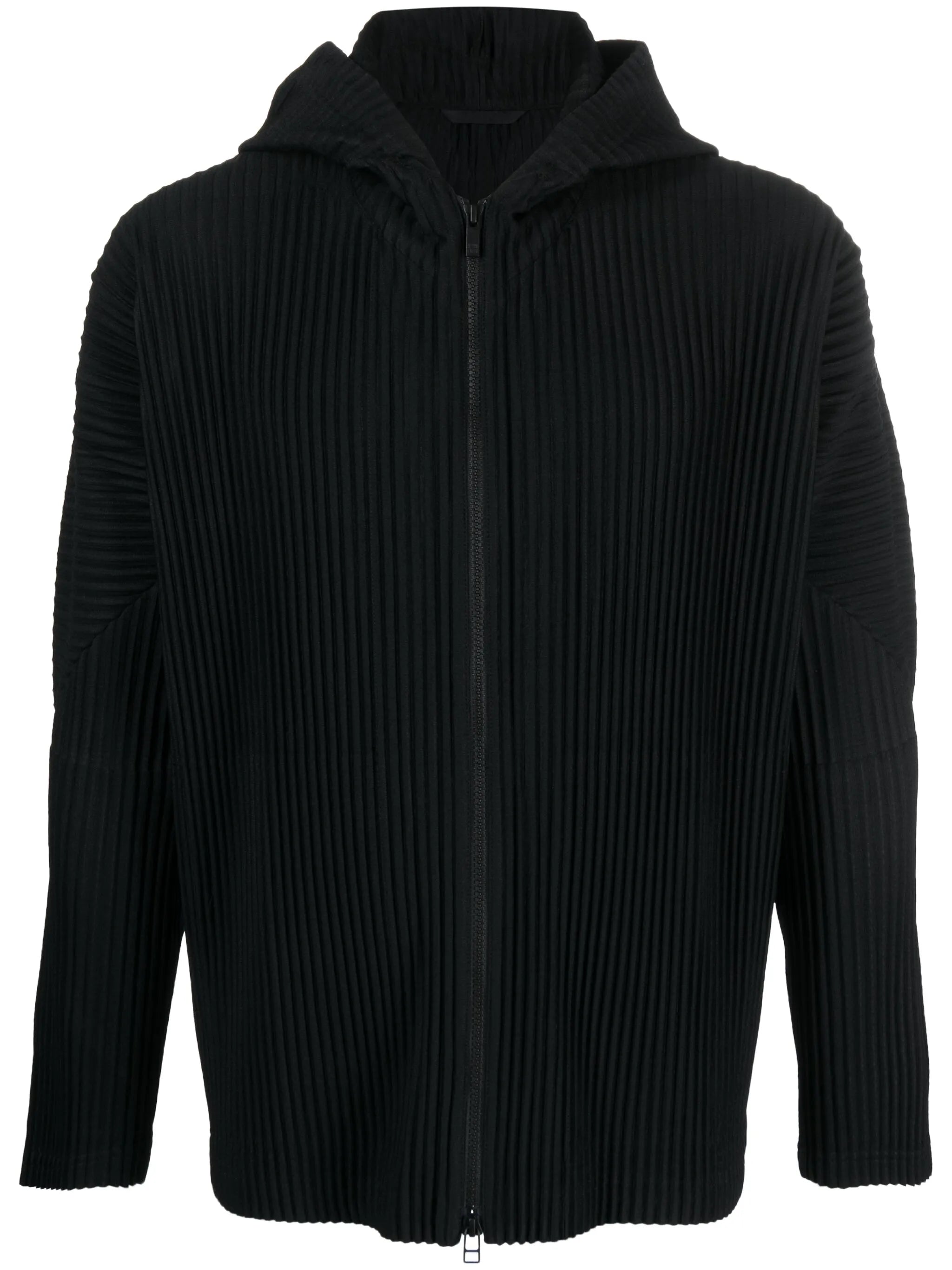 zipped corduroy hoodie