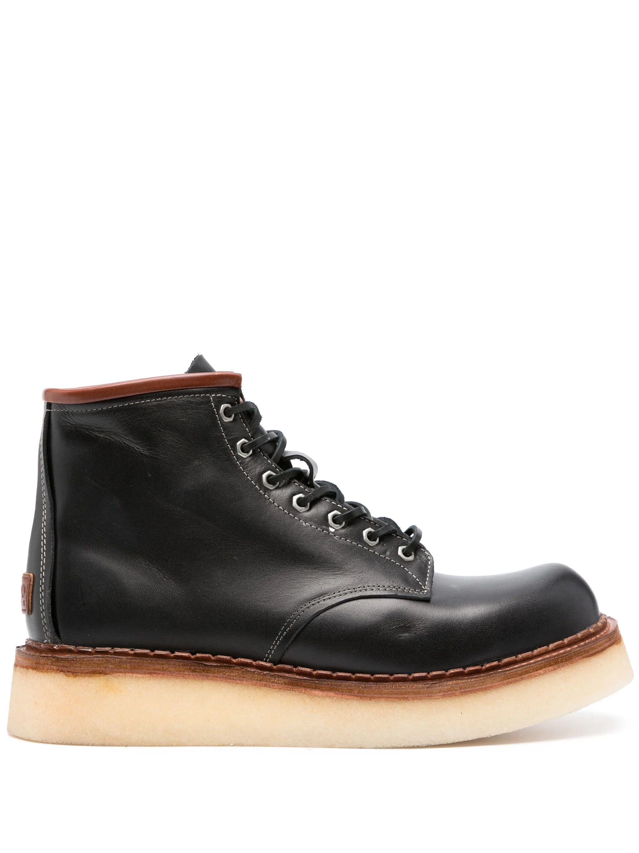 Yama wedge leather boots