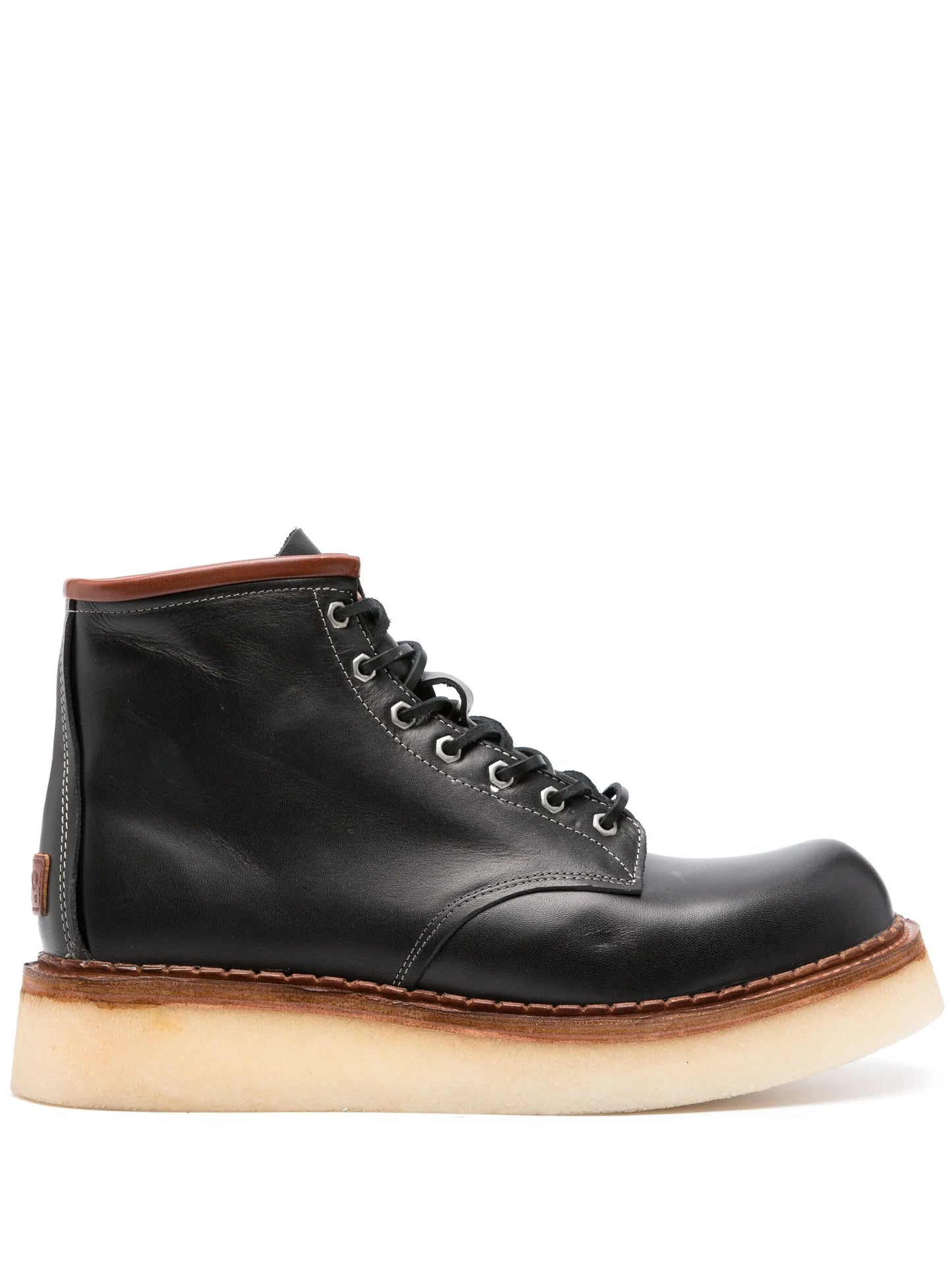 Yama wedge leather boots