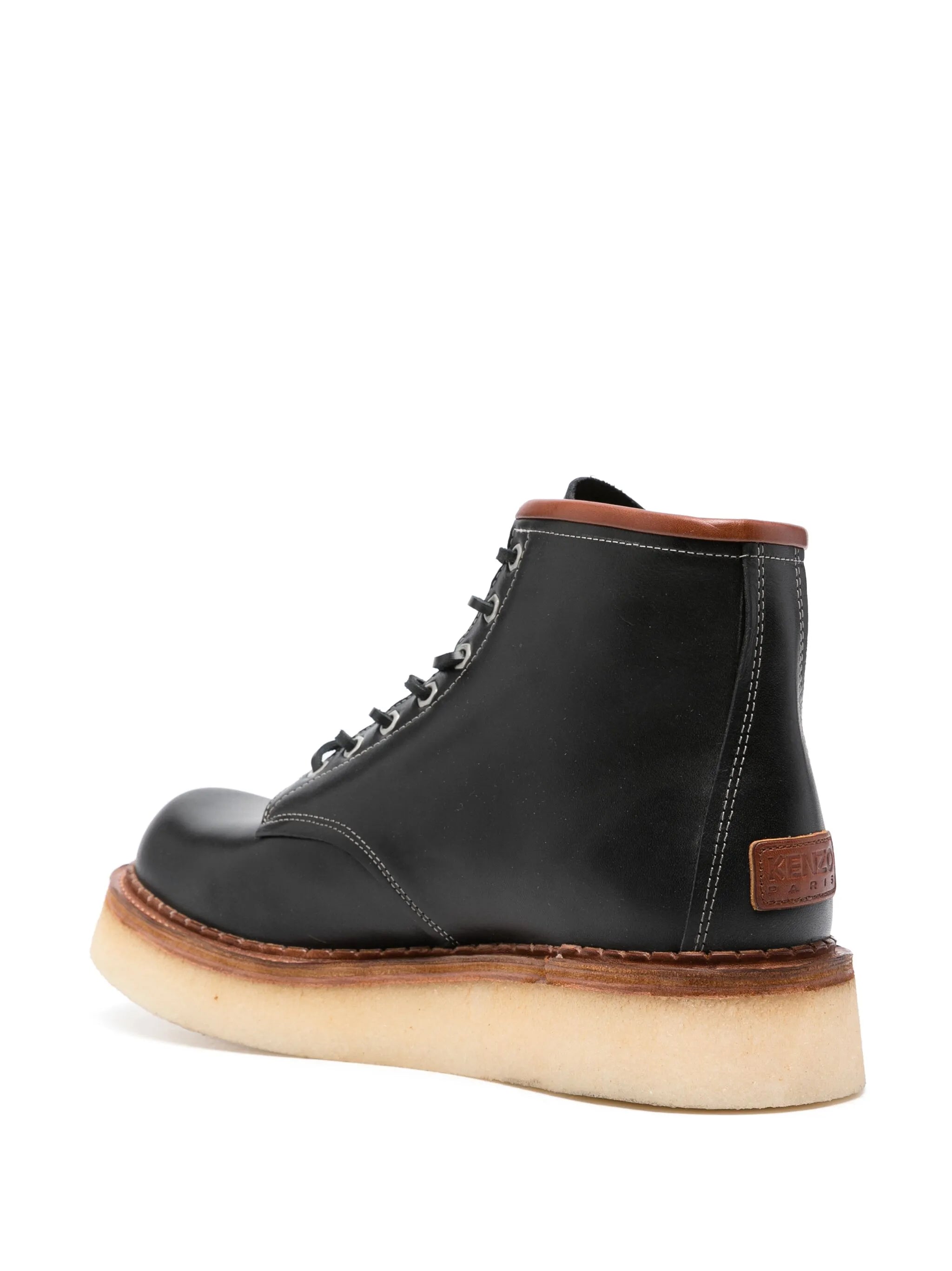 Yama wedge leather boots