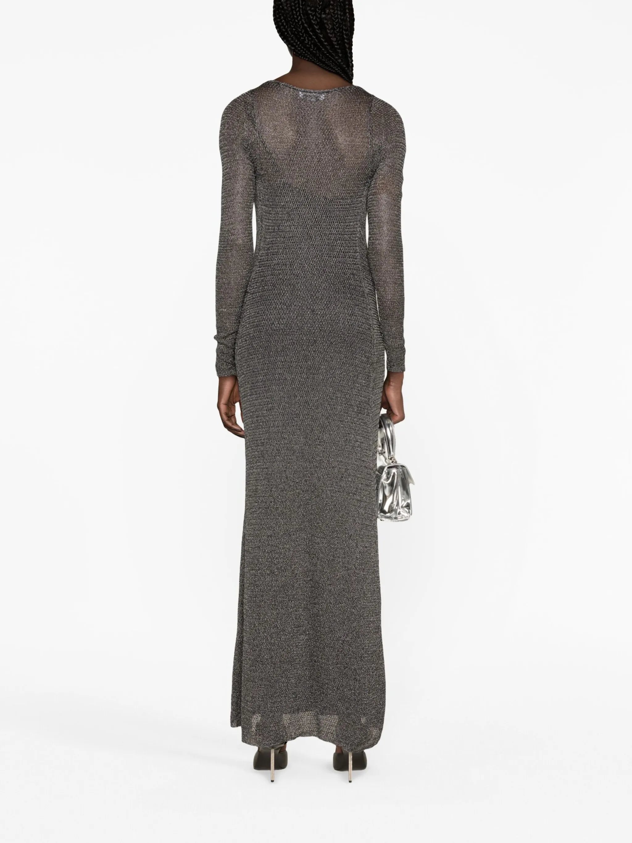 cowl-neck maxi dress