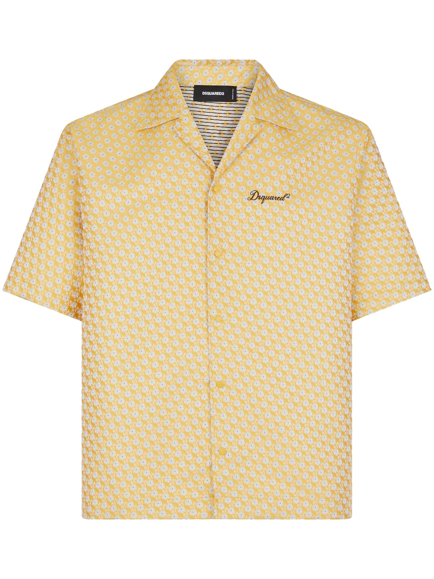 geometric-print short-sleeve shirt